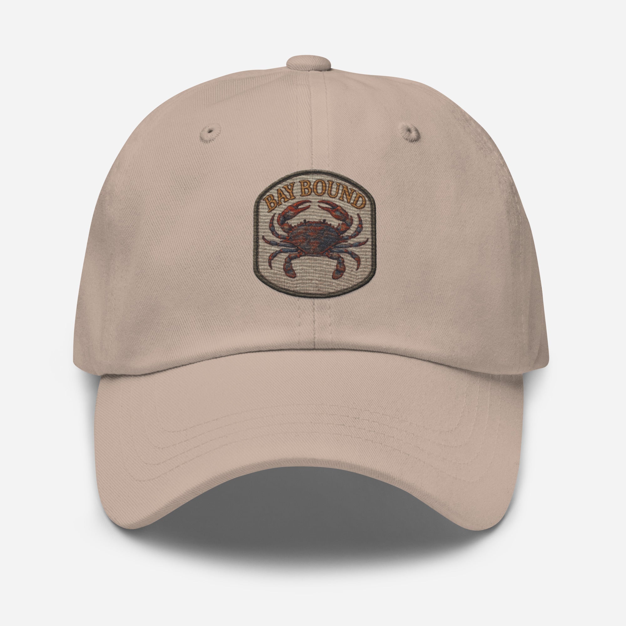 Bay Bound Crabbing Hat Embroidered Fishing Dad Hat Coastal Outdoors Cap - Triniskies
