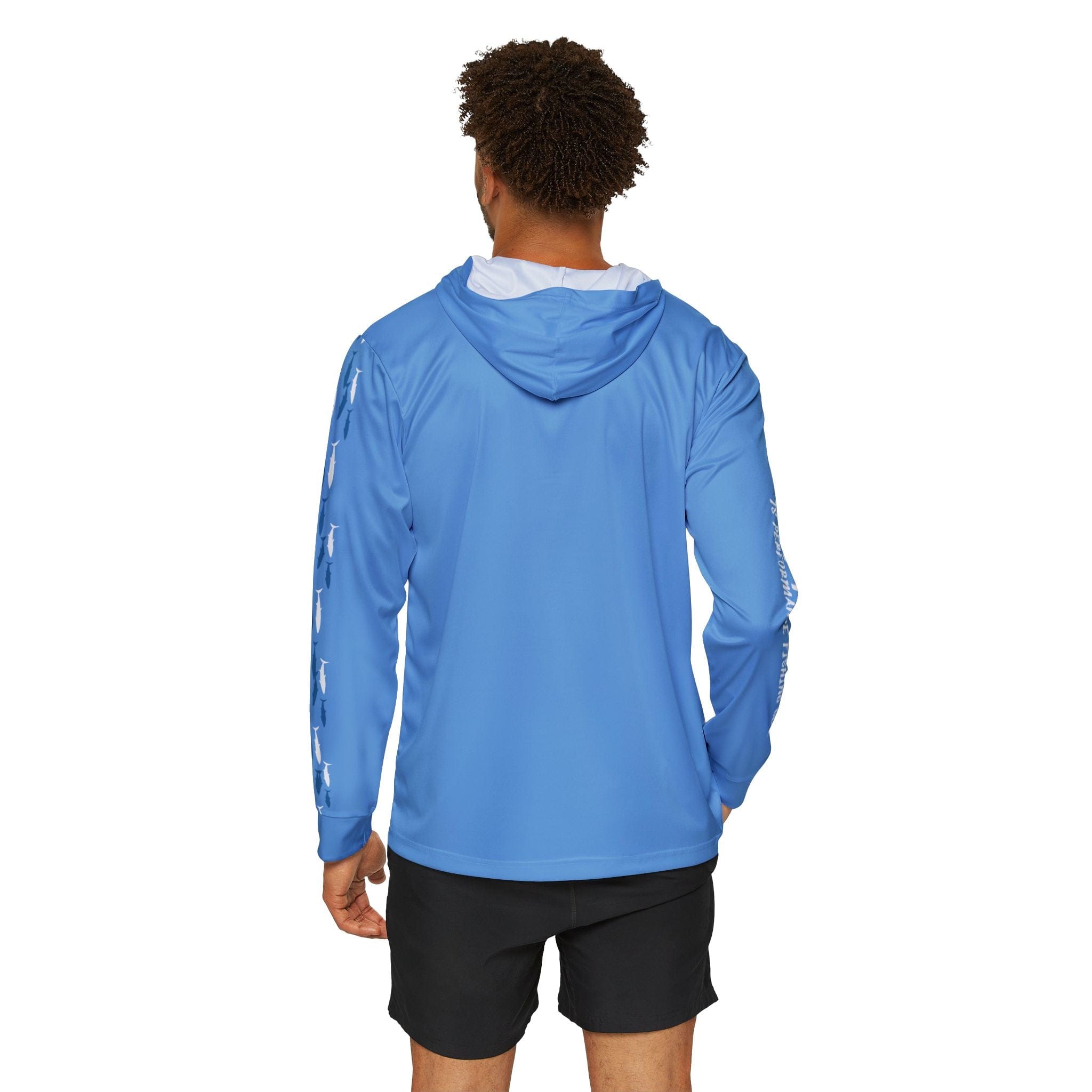 Bluefin Classic Performance Fishing Hoodie, 100% Polyester, Climate Control with UV Protection (BABY BLUE) - Triniskies
