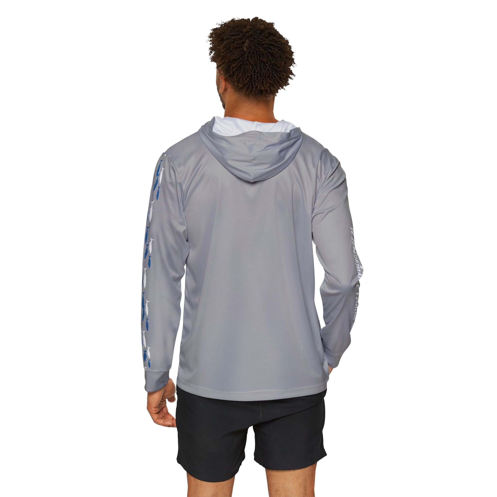 Bluefin Classic Performance Fishing Hoodie, 100% Polyester, Climate Control with UV Protection (GREY) - Triniskies