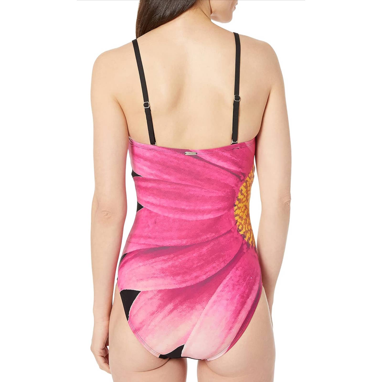 Calvin Klein Women's Classic Bandeau One Piece Swimsuit Swimwear SZ 10 - Triniskies