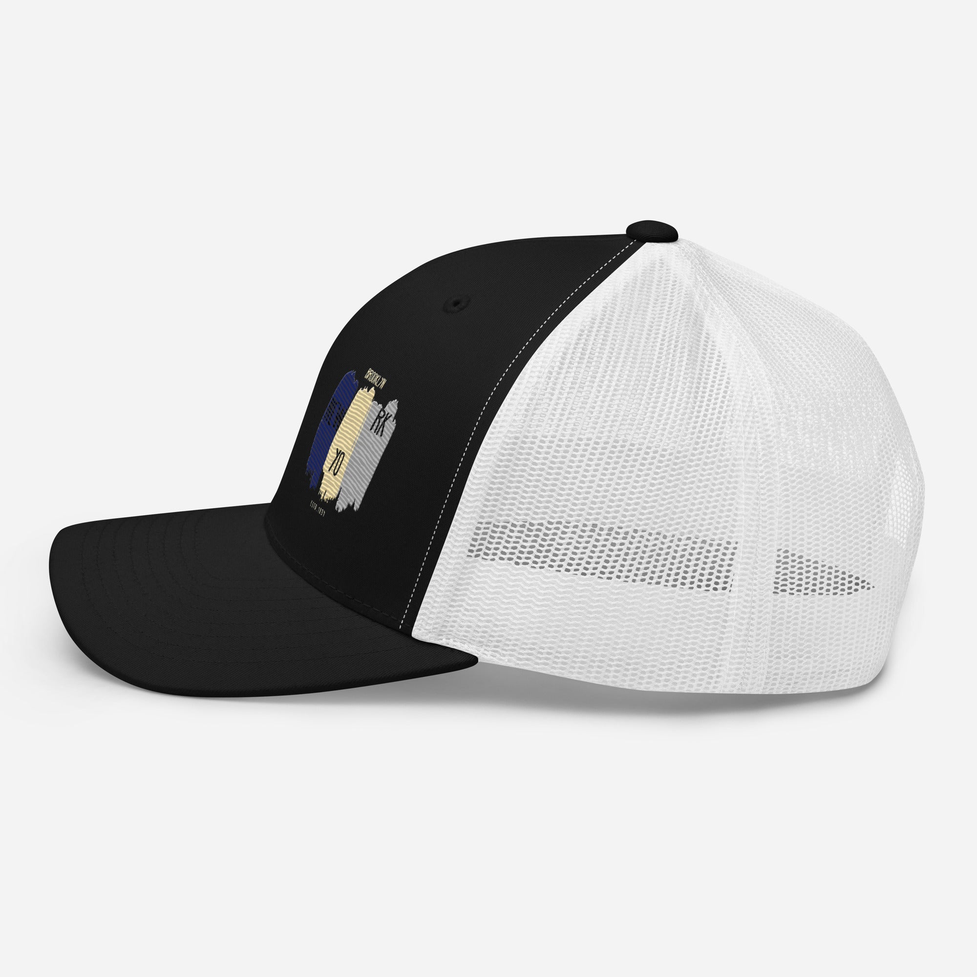 East Coast Brooklyn Embroidered Snapback Trucker Cap, Adjustable Mesh Back Hat - Triniskies