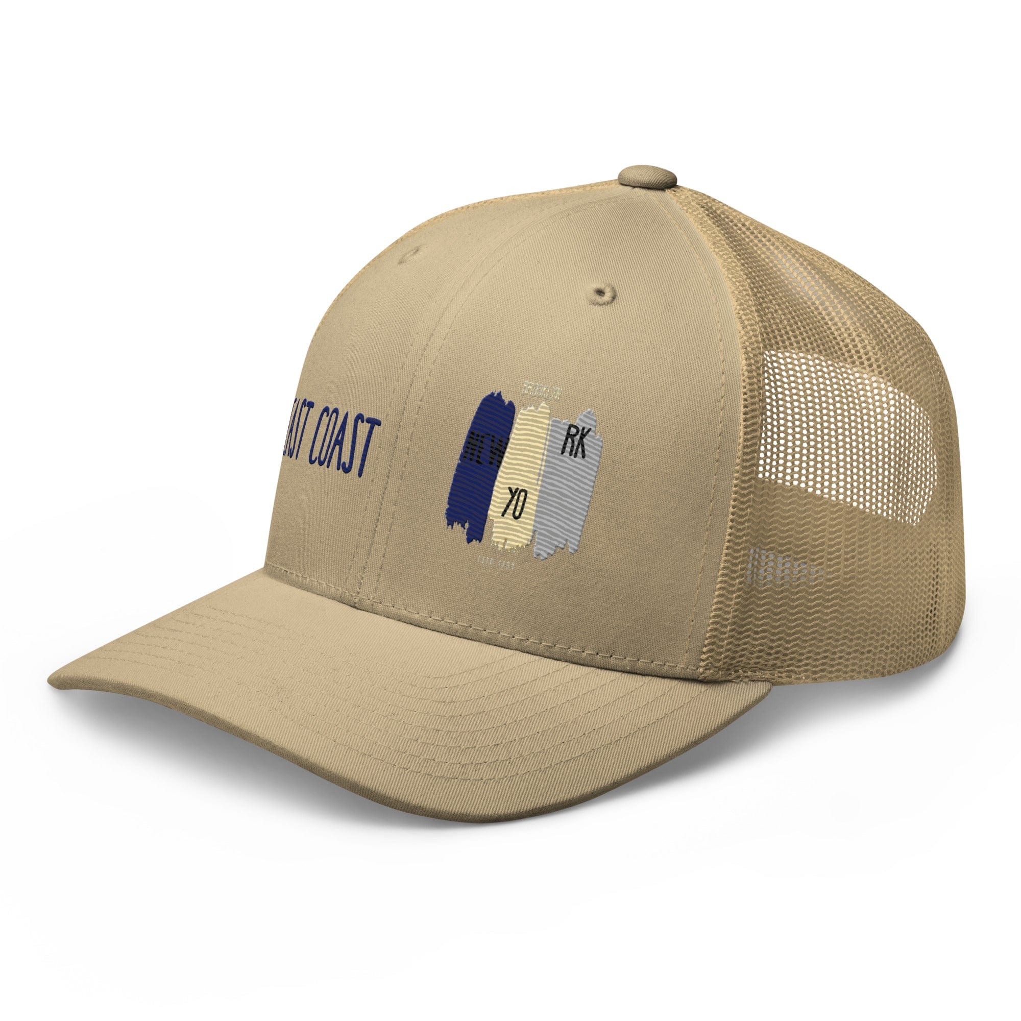East Coast Brooklyn Embroidered Snapback Trucker Cap, Adjustable Mesh Back Hat - Triniskies