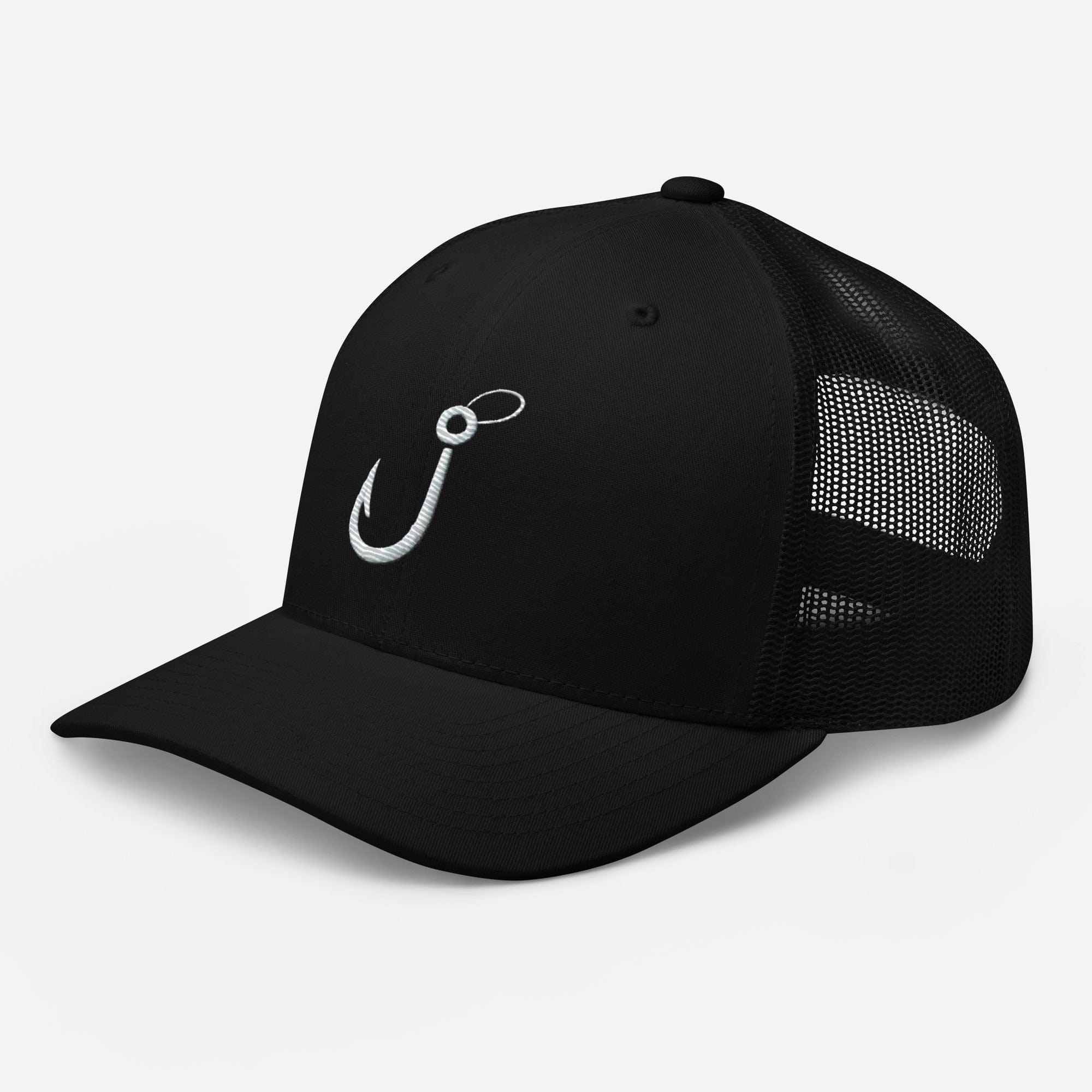 Embroidered Fishing Hook Grab Your Gear and Cast Away Trucker Cap Fishing Hat Fishing Gift - Triniskies