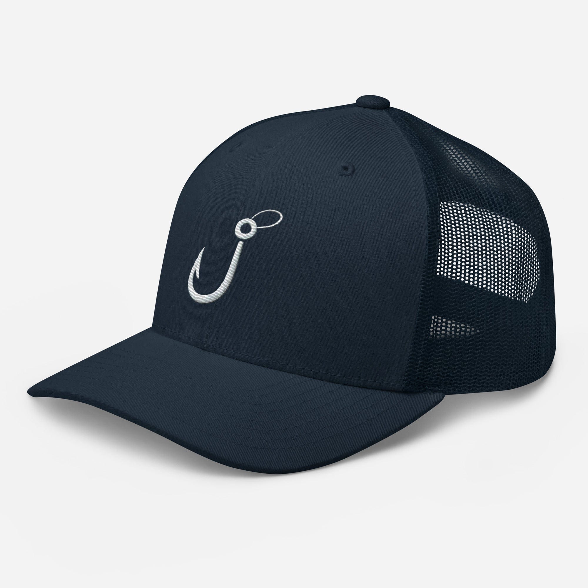 Embroidered Fishing Hook Grab Your Gear and Cast Away Trucker Cap Fishing Hat Fishing Gift - Triniskies