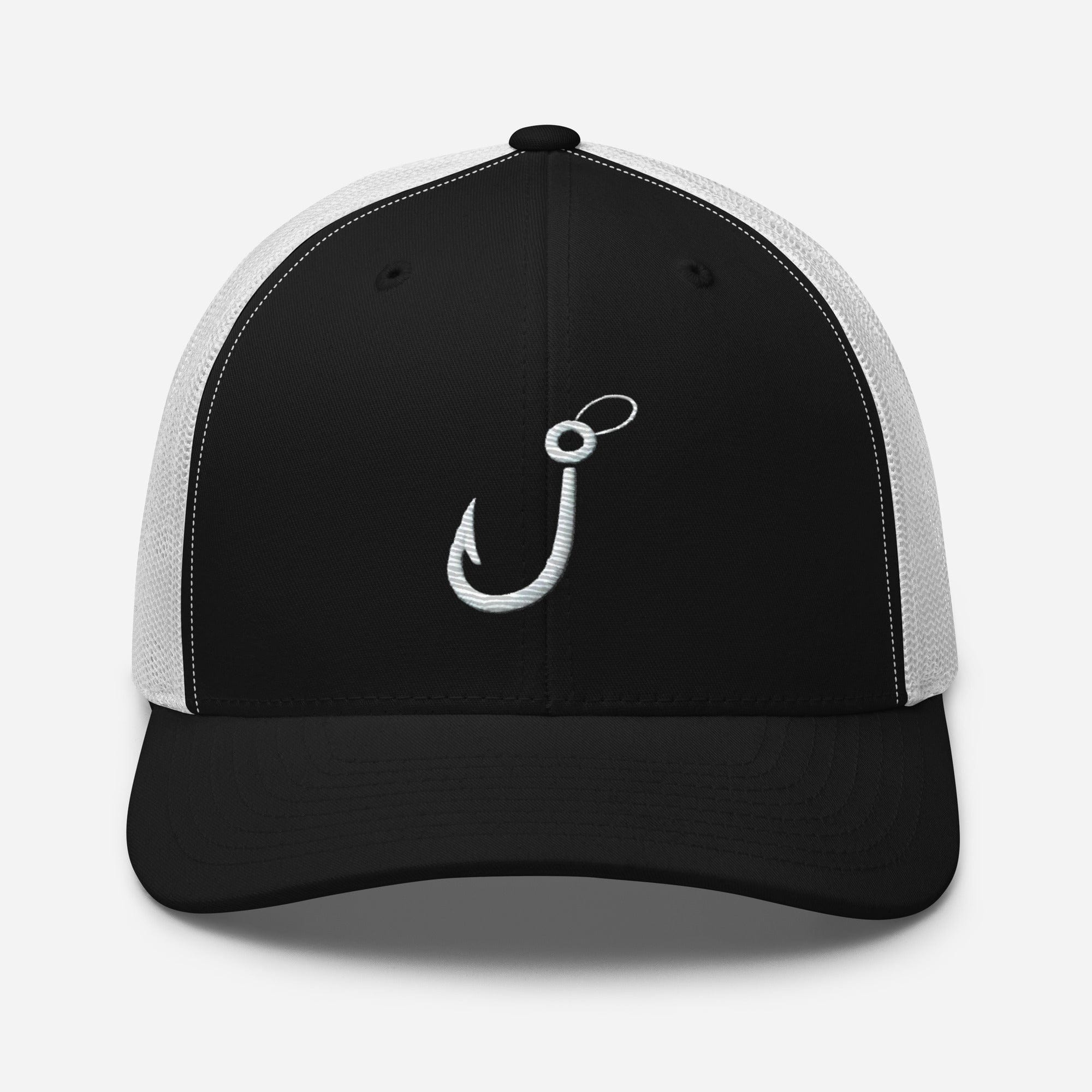 Embroidered Fishing Hook Grab Your Gear and Cast Away Trucker Cap Fishing Hat Fishing Gift - Triniskies