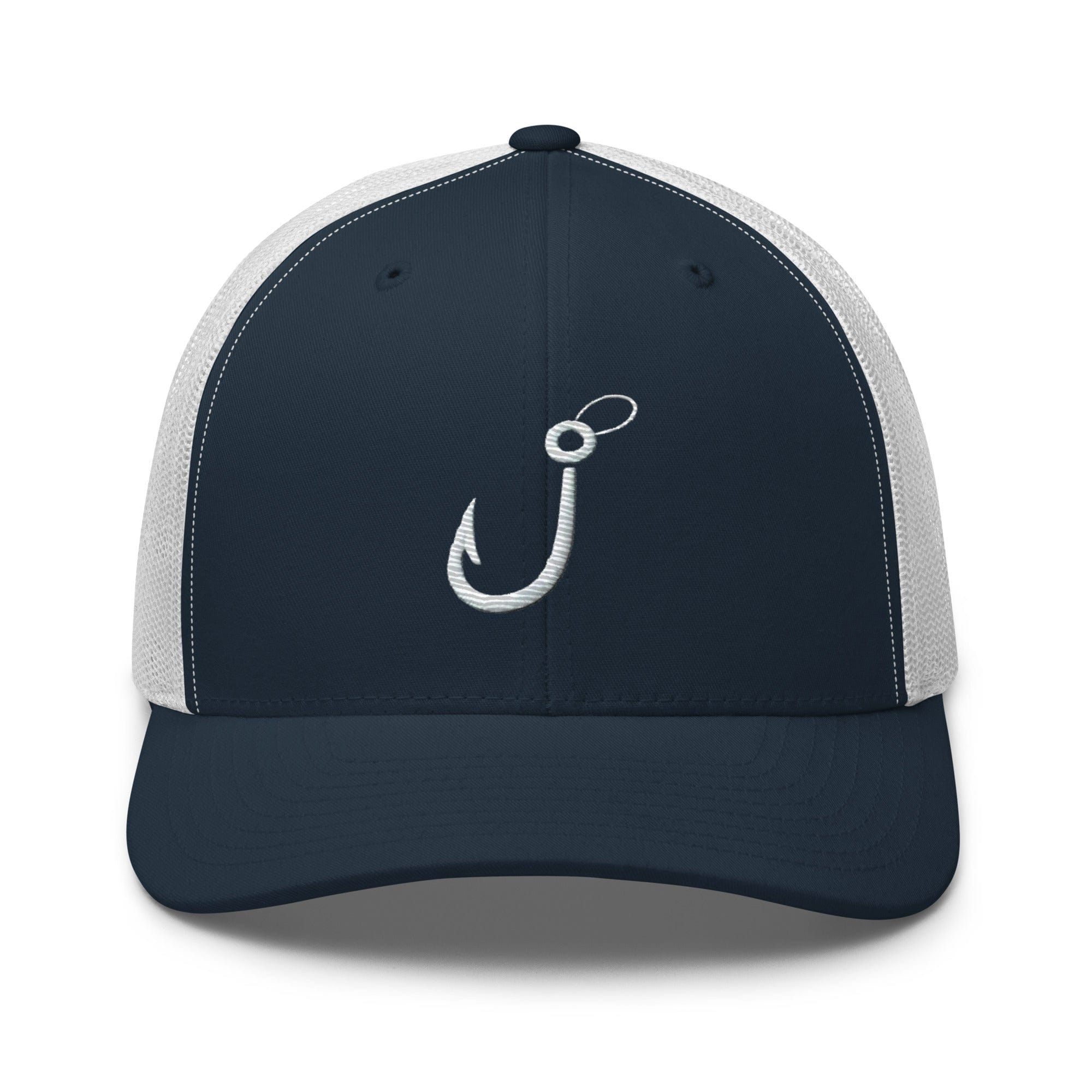 Embroidered Fishing Hook Grab Your Gear and Cast Away Trucker Cap Fishing Hat Fishing Gift - Triniskies