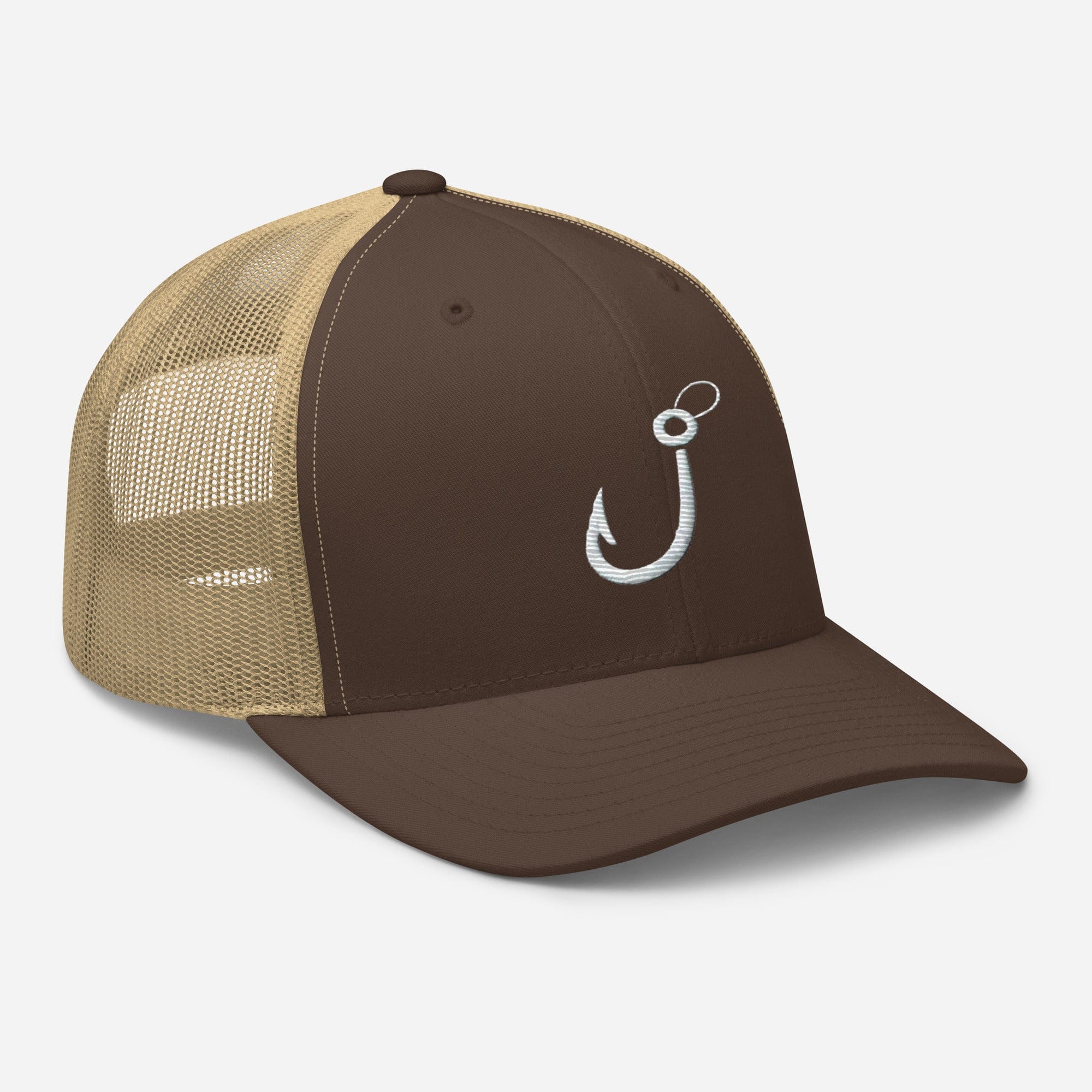 Embroidered Fishing Hook Grab Your Gear and Cast Away Trucker Cap Fishing Hat Fishing Gift - Triniskies