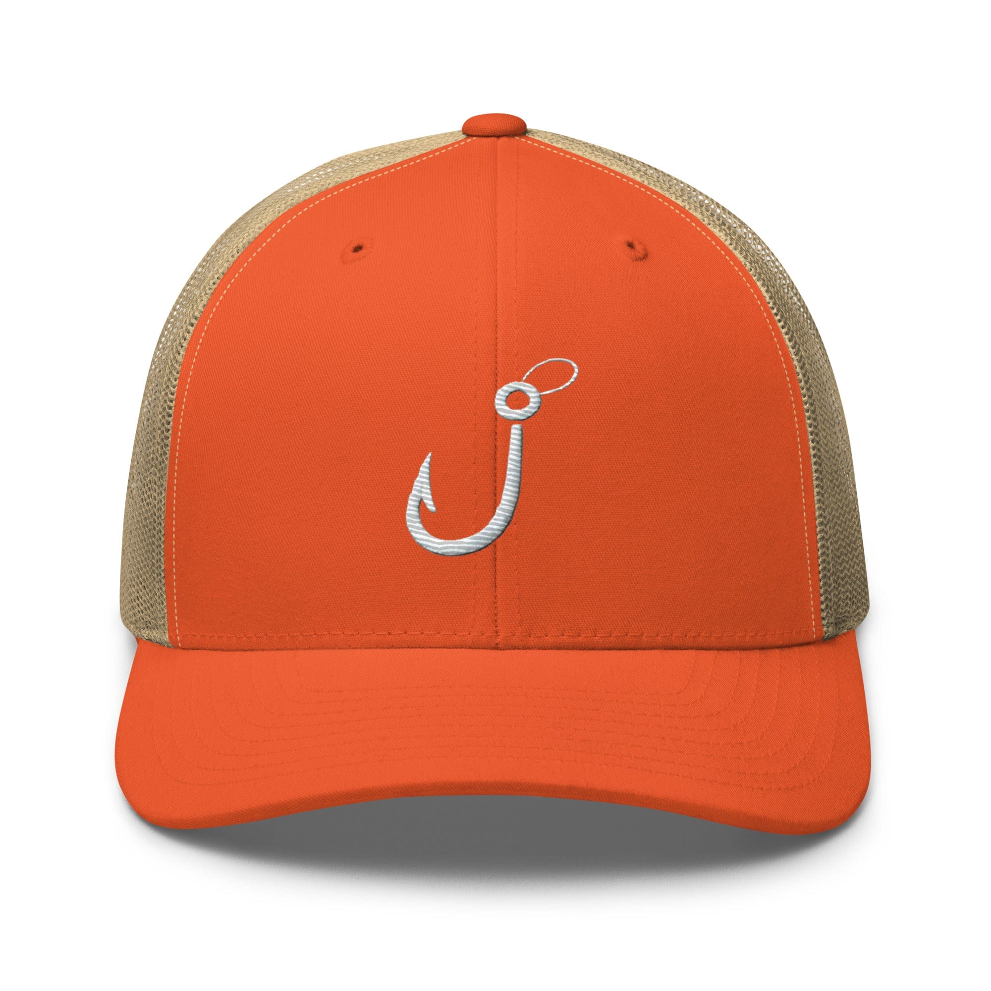 Embroidered Fishing Hook Grab Your Gear and Cast Away Trucker Cap Fishing Hat Fishing Gift - Triniskies
