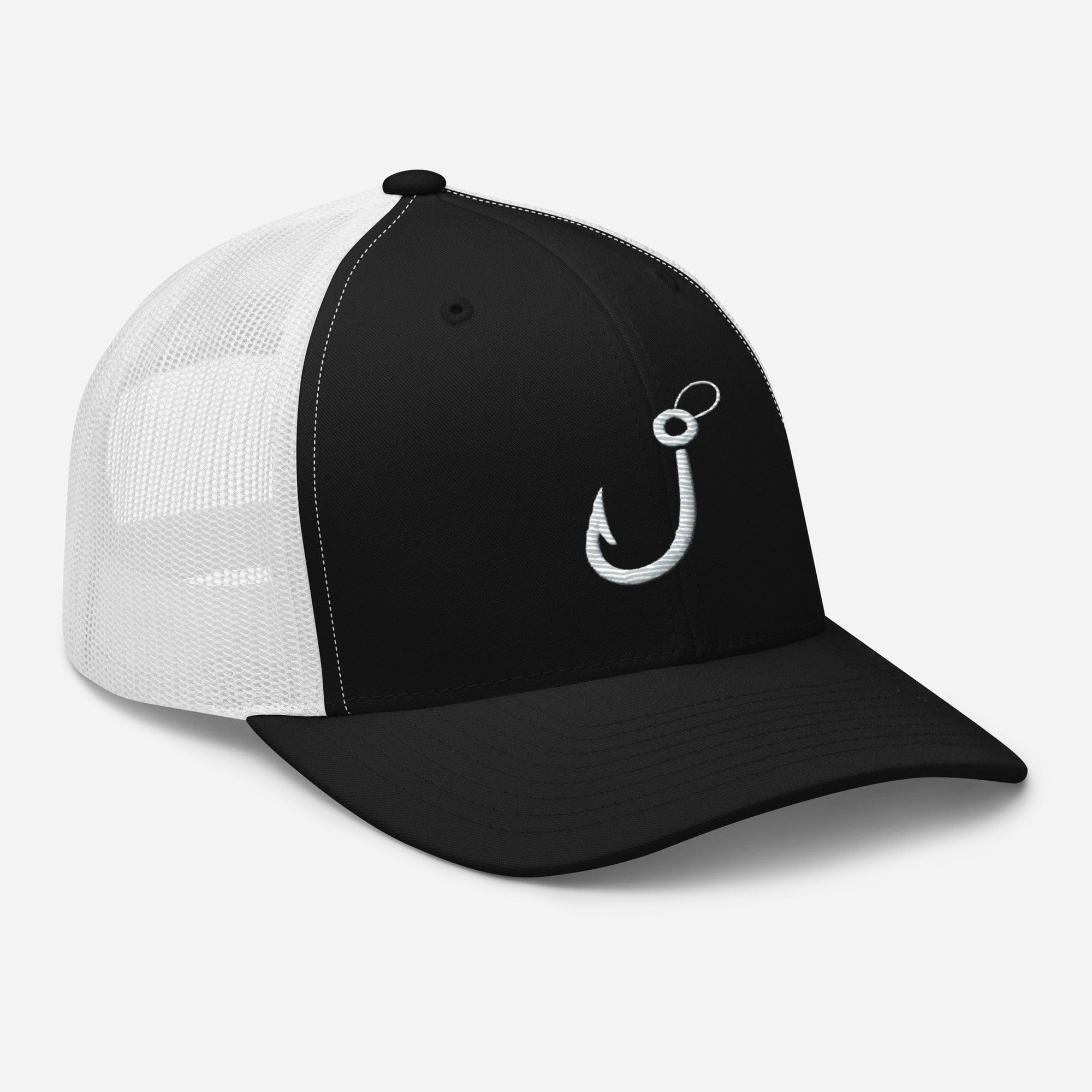 Embroidered Fishing Hook Grab Your Gear and Cast Away Trucker Cap Fishing Hat Fishing Gift - Triniskies