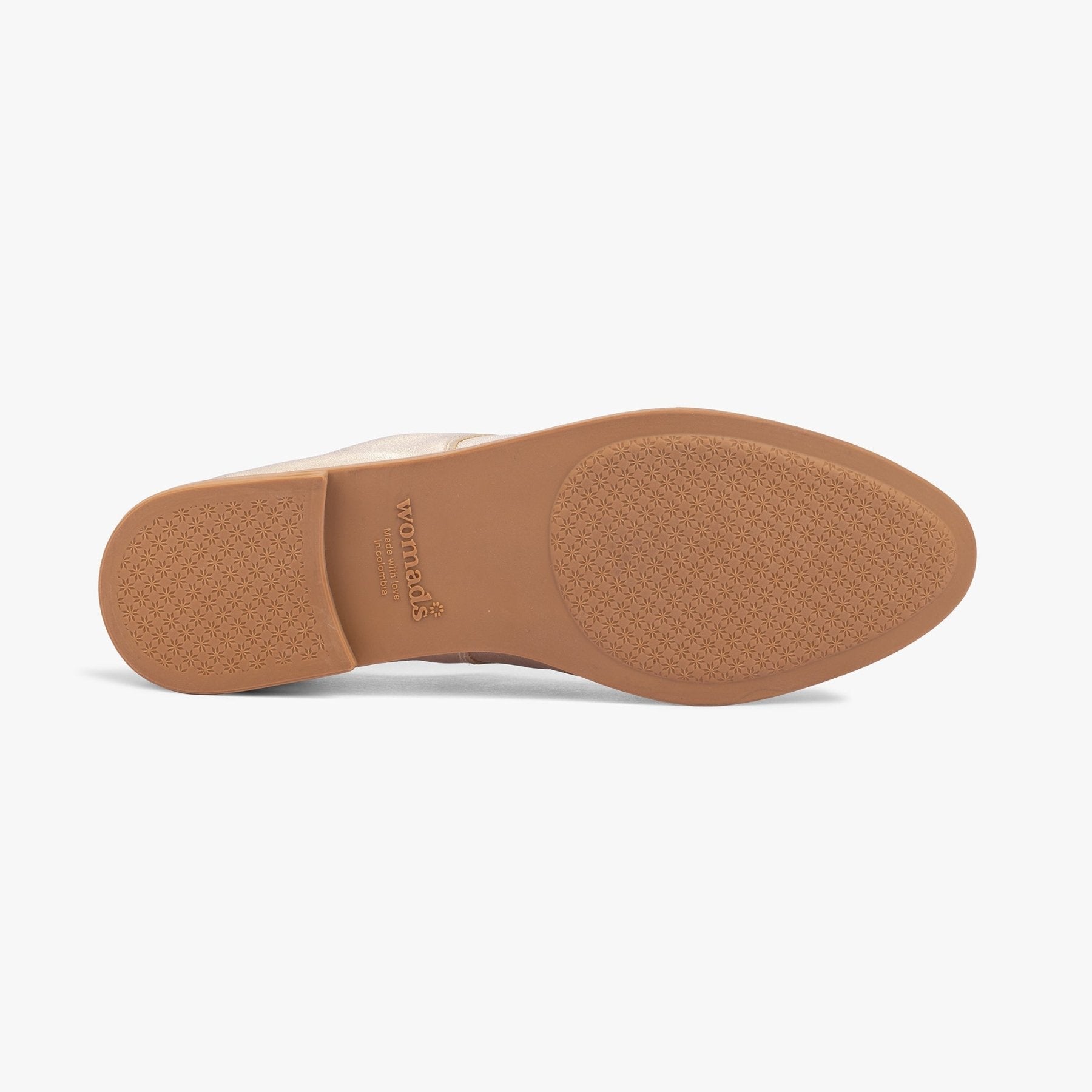 Golden Nectar Oxford Shoes - Womads Metallic Gold Leather Flats - Triniskies