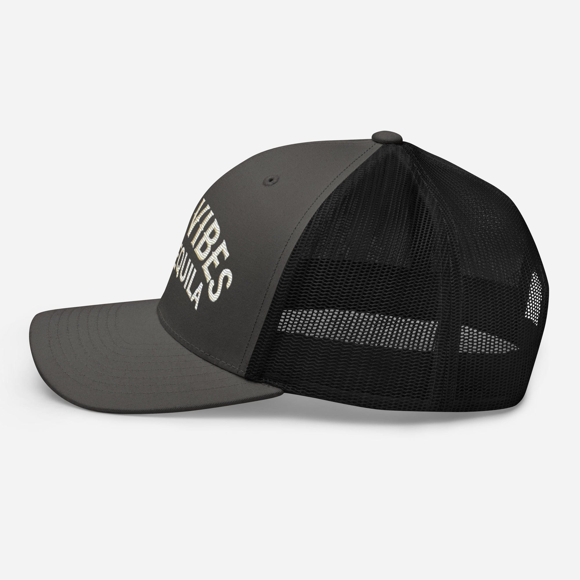 Good Vibes and Tequila Embroidered Trucker Cap: Classic Mesh Back, Adjustable Fit Great Gift - Triniskies