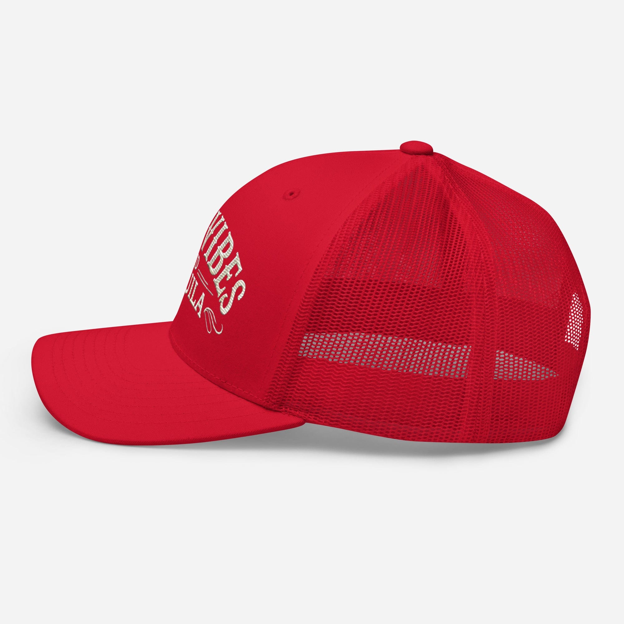 Good Vibes and Tequila Embroidered Trucker Cap: Classic Mesh Back, Adjustable Fit Party Hat Great Gift Idea - Triniskies