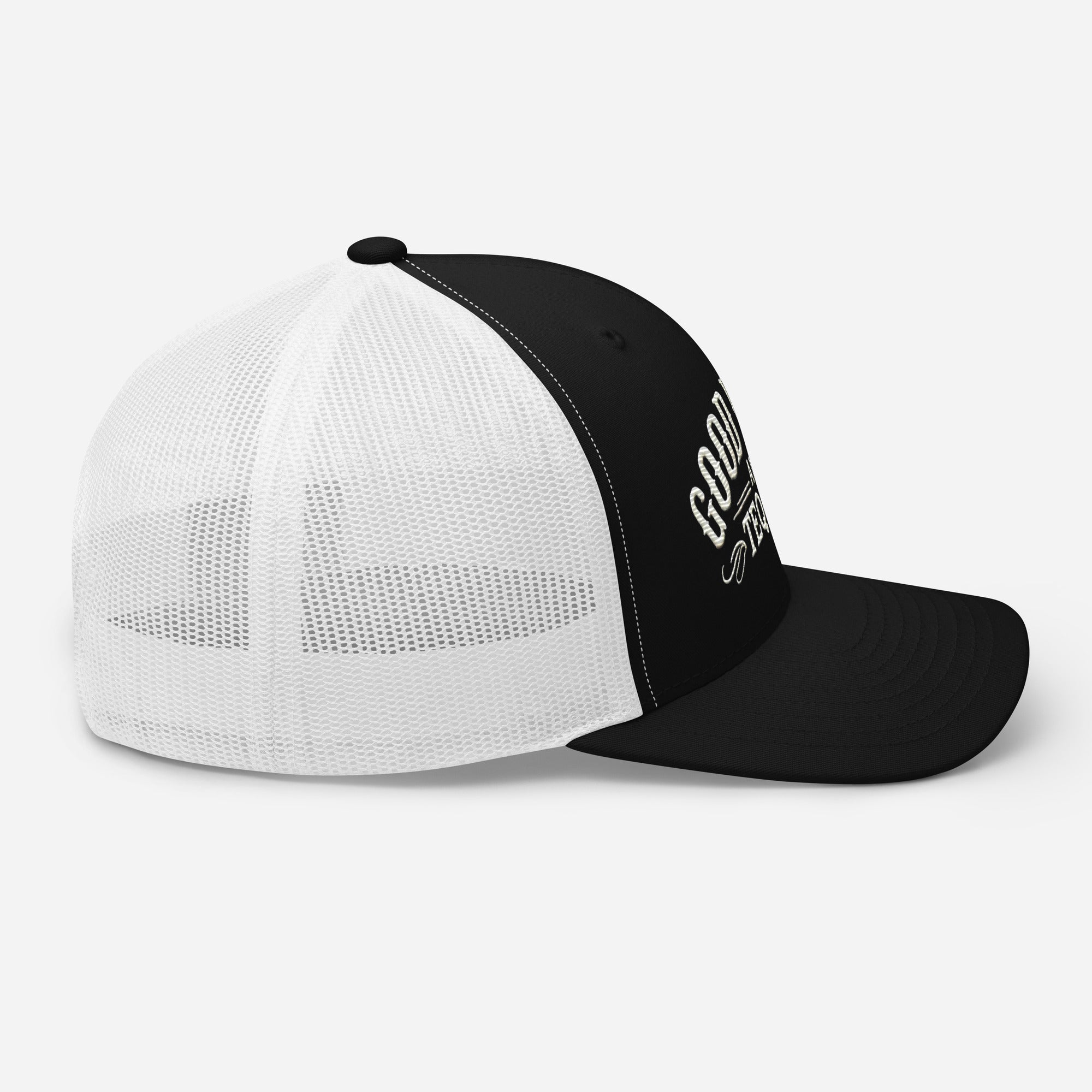 Good Vibes and Tequila Embroidered Trucker Cap: Classic Mesh Back, Adjustable Fit Party Hat Great Gift Idea - Triniskies