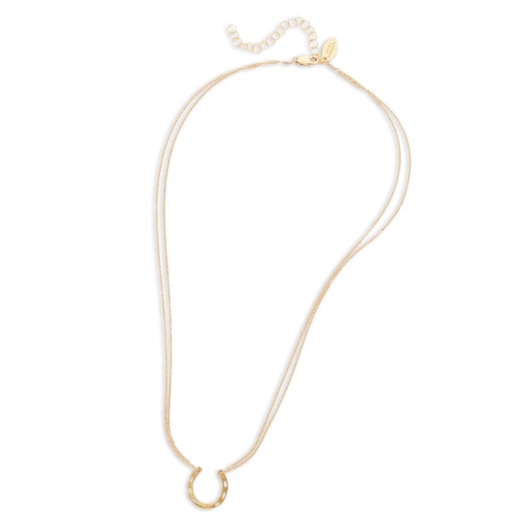 Lucky Horseshoe Mini Necklace - Lady Luck Charm Jewelry for Good Fortune - Triniskies