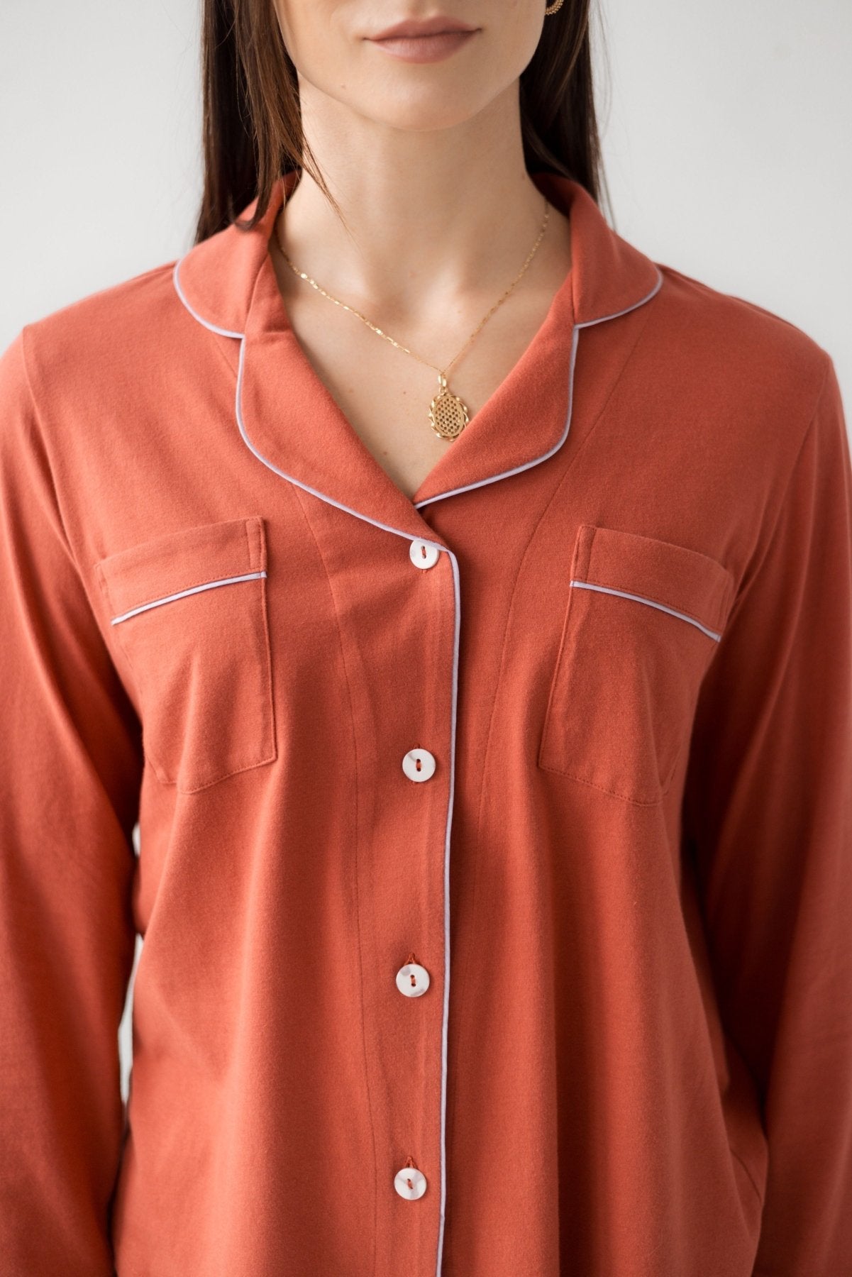 SALUA Classic Luxury Pajama Set – Brushed Pima Cotton - Triniskies