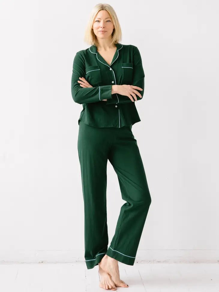 SALUA Classic Luxury Pajama Set – Brushed Pima Cotton - Triniskies