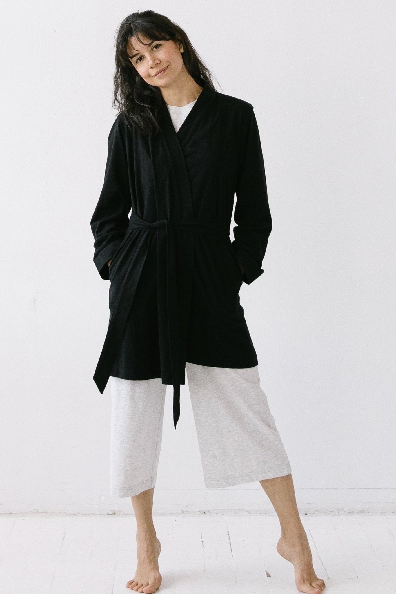 Short Travel Robe in Pima Cotton – Luxury Lightweight Women’s Robe | Salua Lingerie - Triniskies