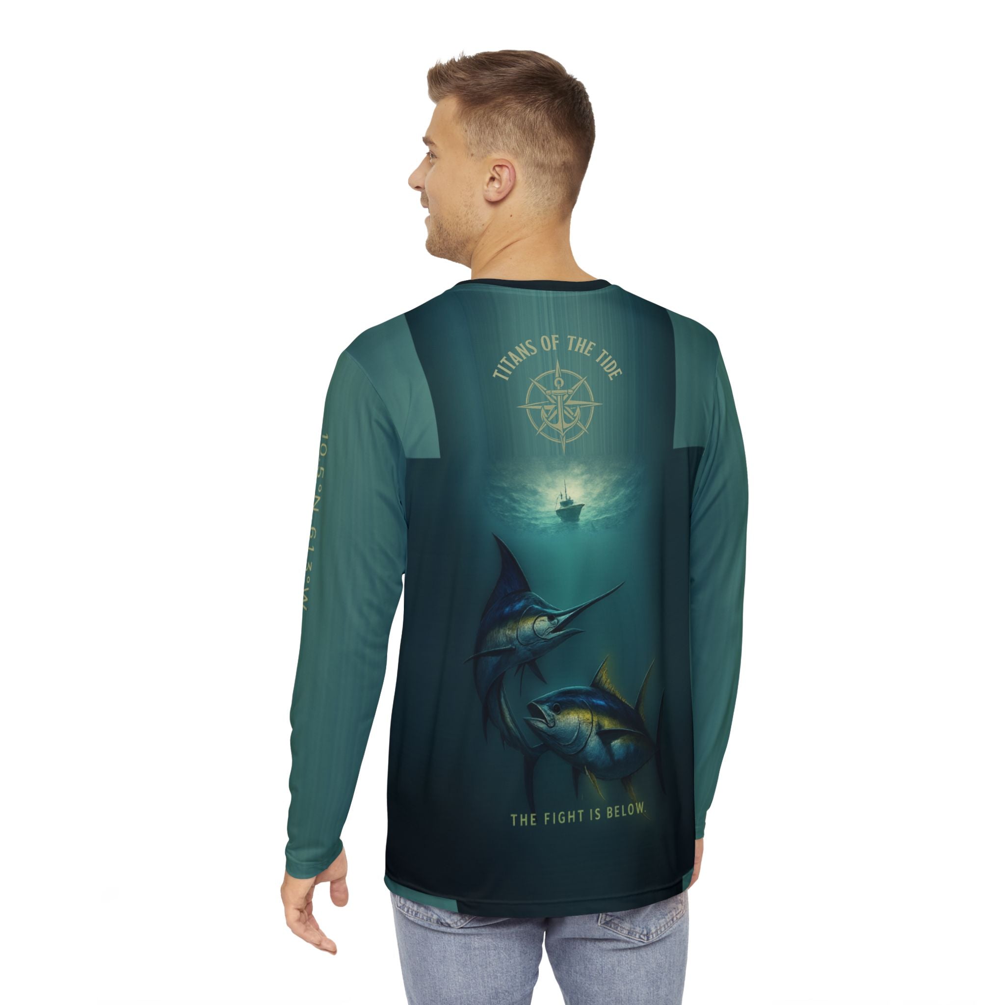 Titans of the Tide Offshore Tournament Fishing Shirt Trini Skies Gear Long Sleeve Sun Shirt for Marlin & Tuna Anglers Fishing Jersey - Triniskies
