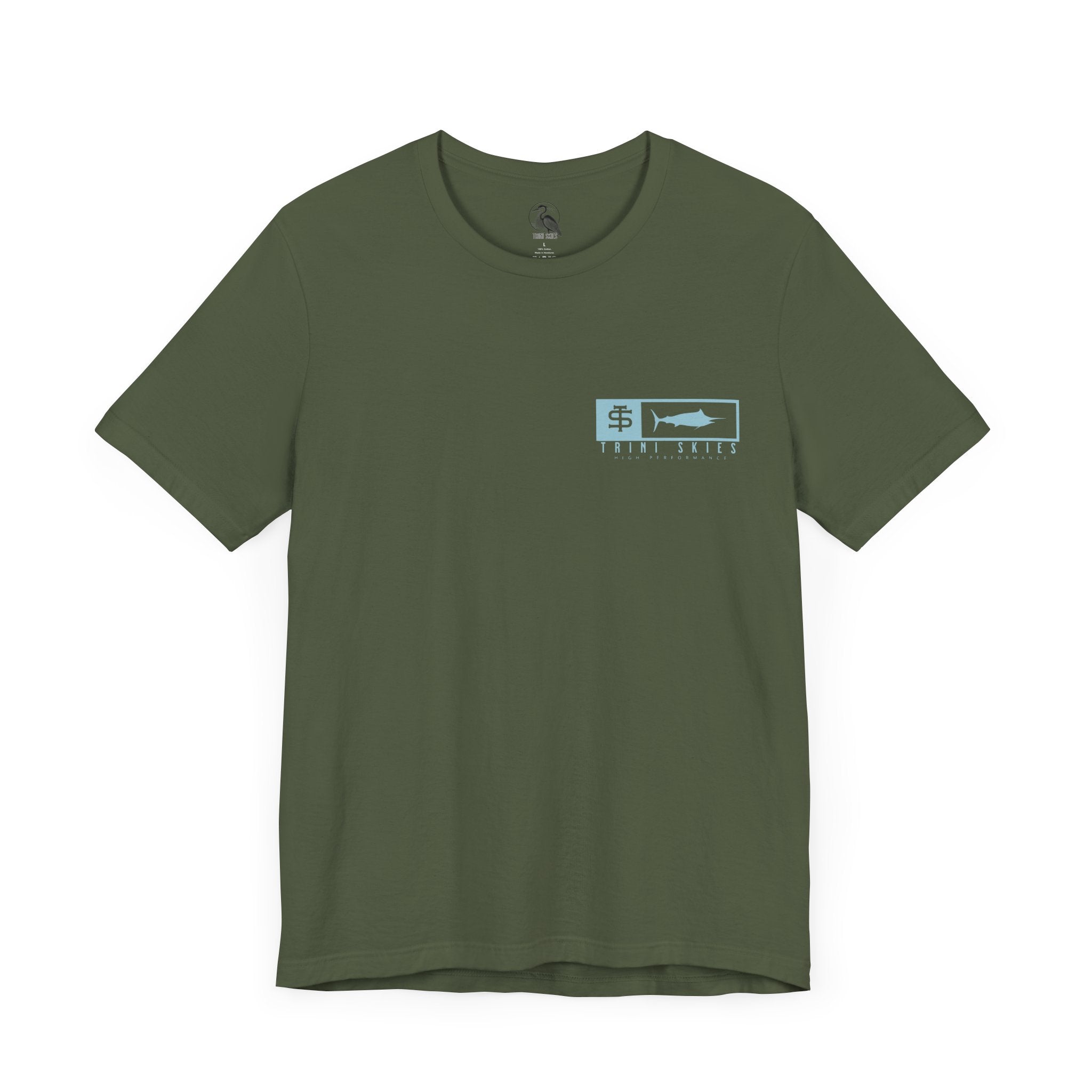 Trini Skies Performance Fishing T-Shirt Cotton Crewneck for All - Day Comfort - Triniskies