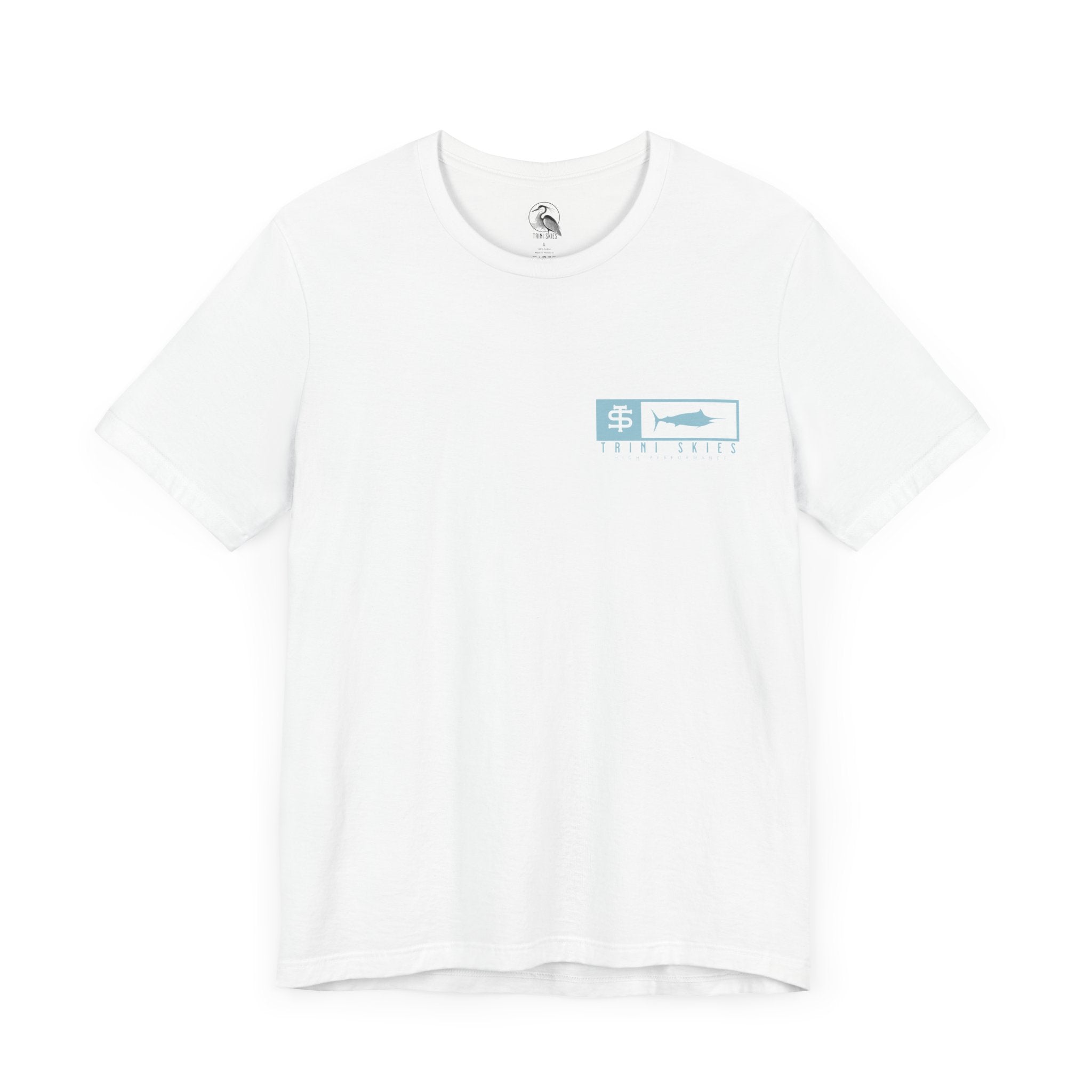 Trini Skies Performance Fishing T-Shirt Cotton Crewneck for All - Day Comfort - Triniskies