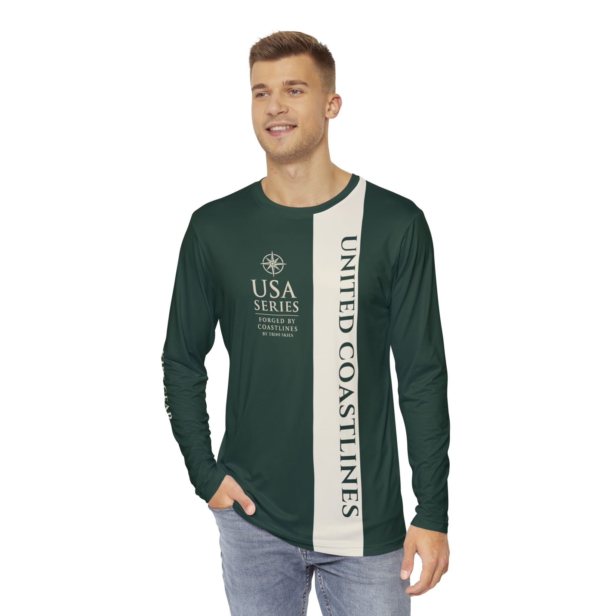 USA Series Long Sleeve Fishing Shirt - Perfect for Anglers, Coastal Vibes, Outdoor Activities, Trini Skies Gear USA Fishing Gift - Triniskies