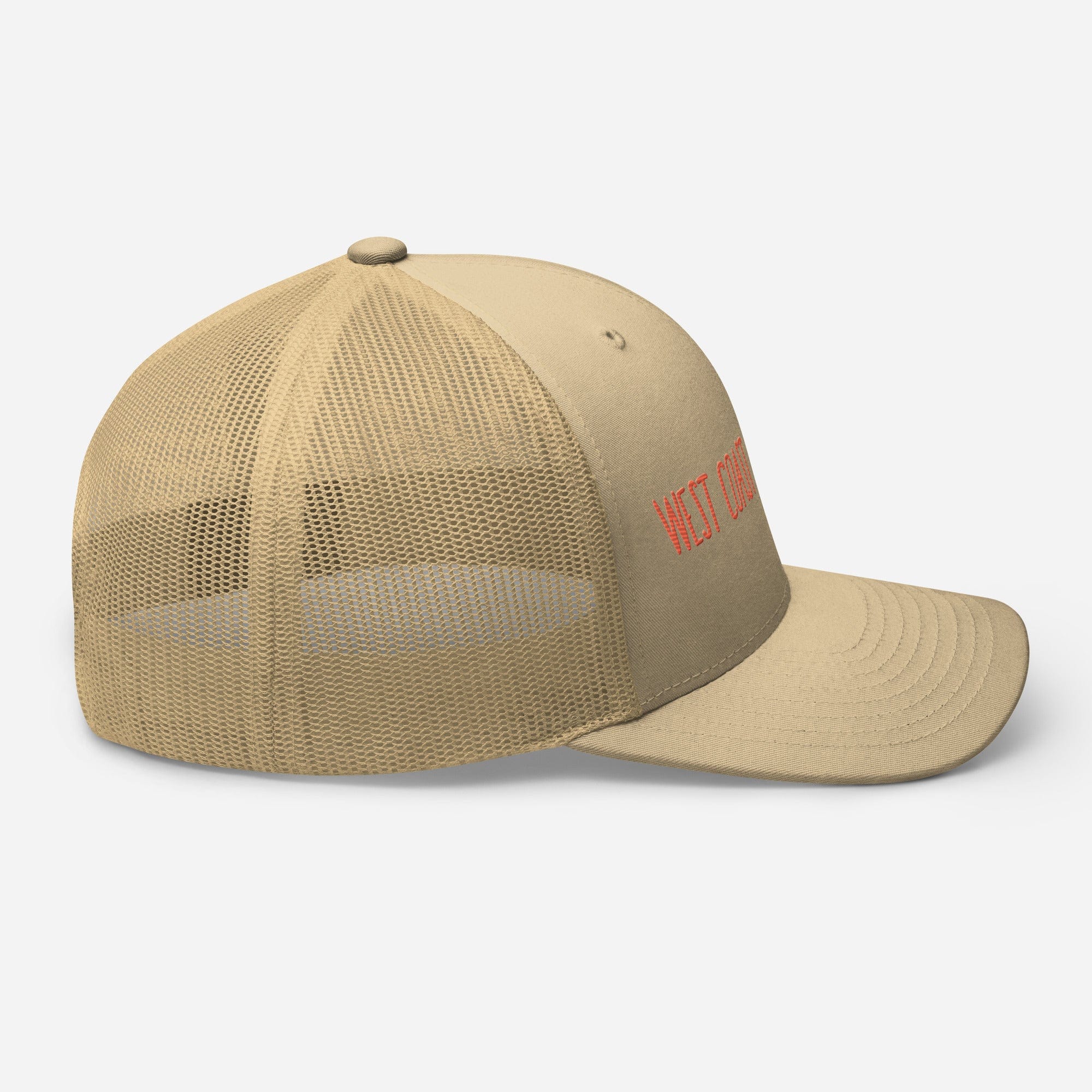 West Coast Los Angeles Embroidered Snapback Trucker Hat, Adjustable Mesh Back Cap - Triniskies