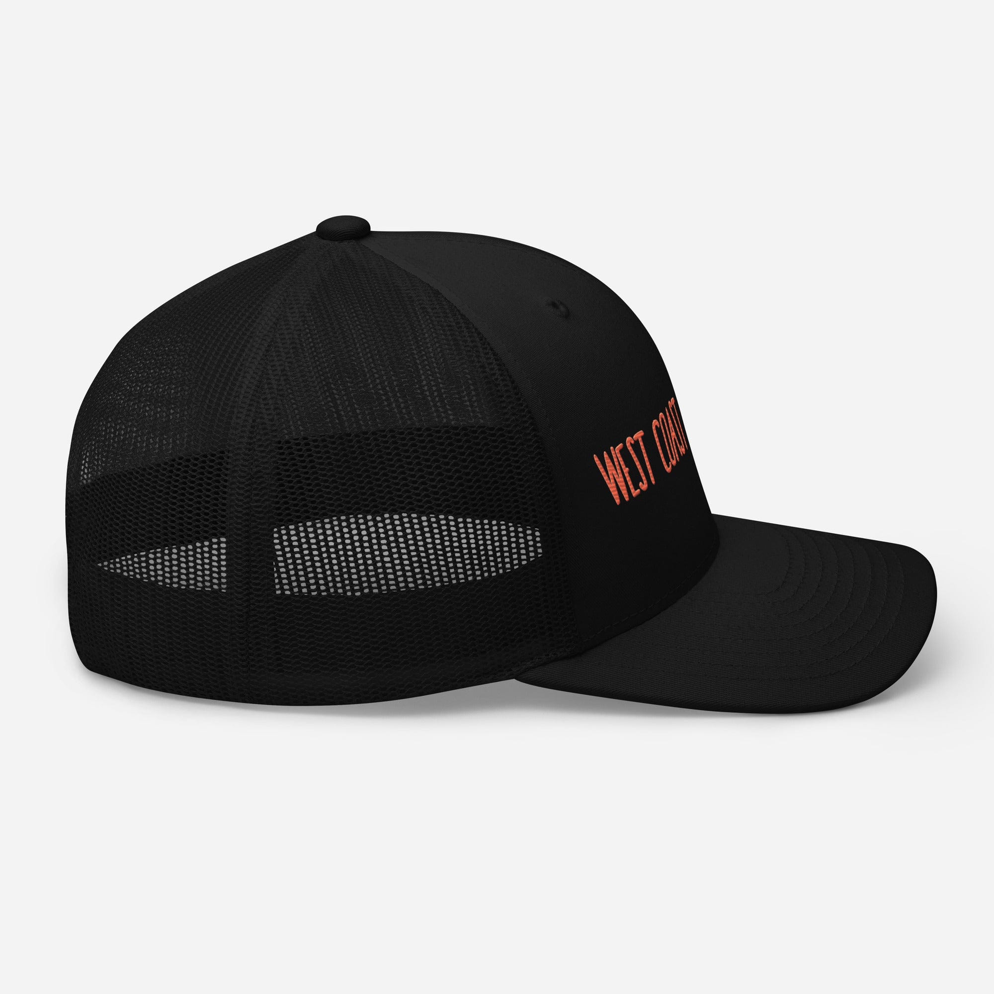 West Coast Los Angeles Embroidered Snapback Trucker Hat, Adjustable Mesh Back Cap - Triniskies