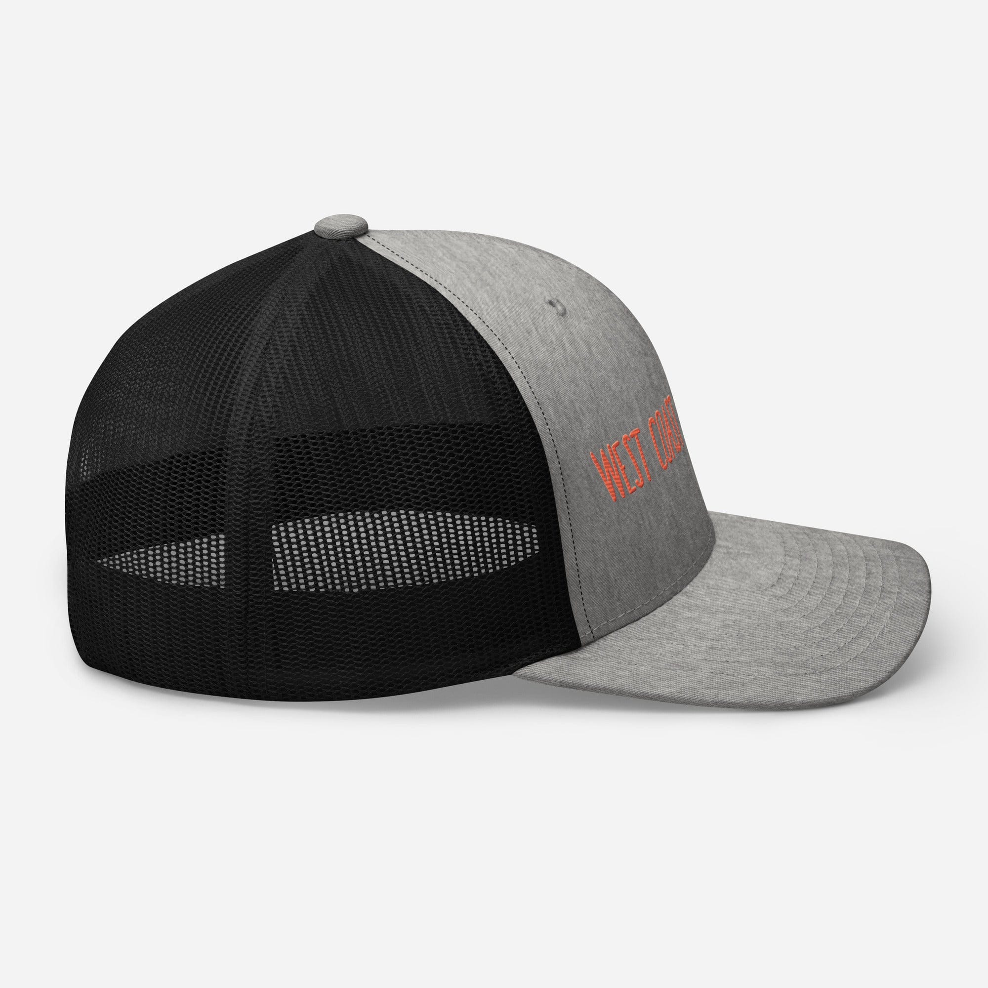 West Coast Los Angeles Embroidered Snapback Trucker Hat, Adjustable Mesh Back Cap - Triniskies