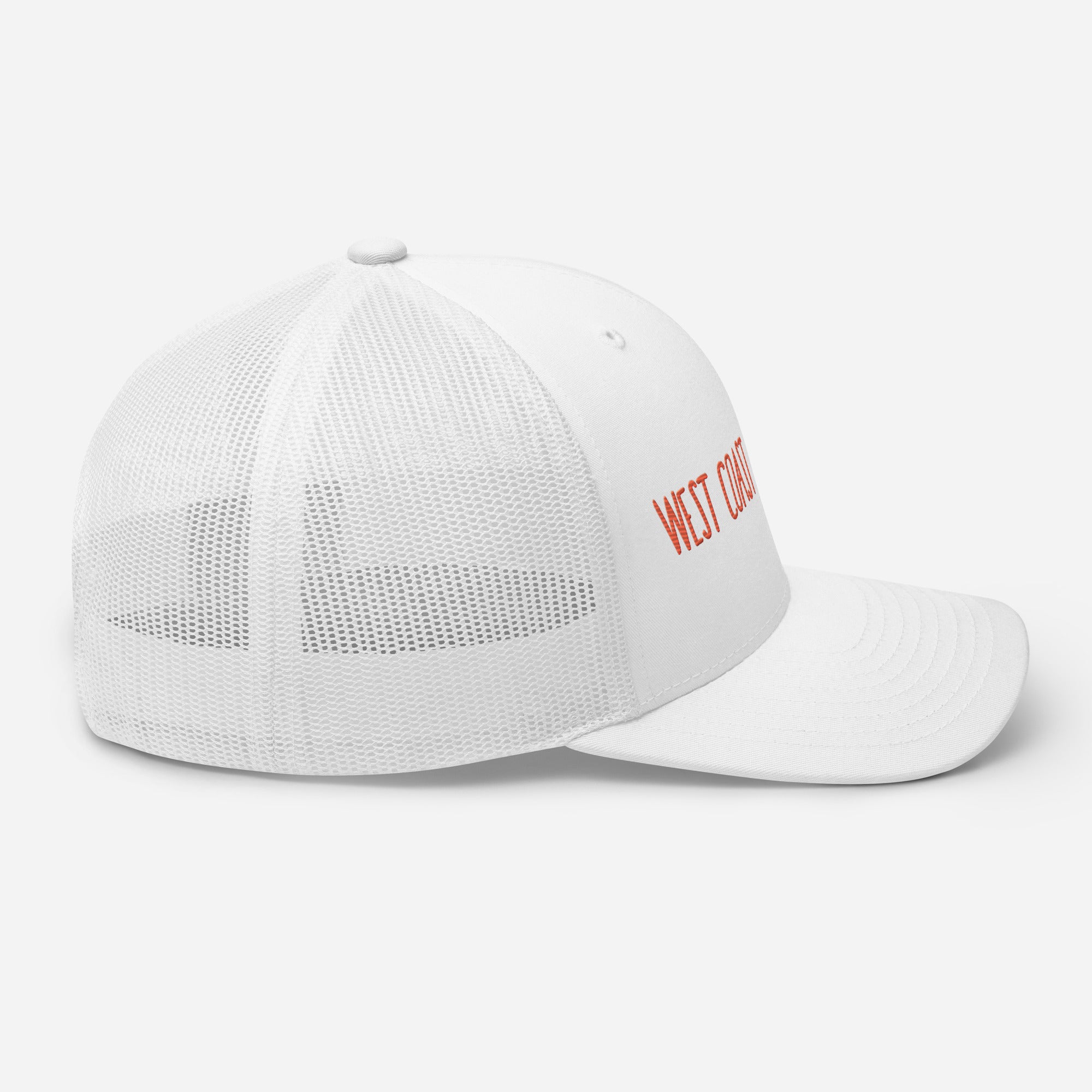 West Coast Los Angeles Embroidered Snapback Trucker Hat, Adjustable Mesh Back Cap - Triniskies