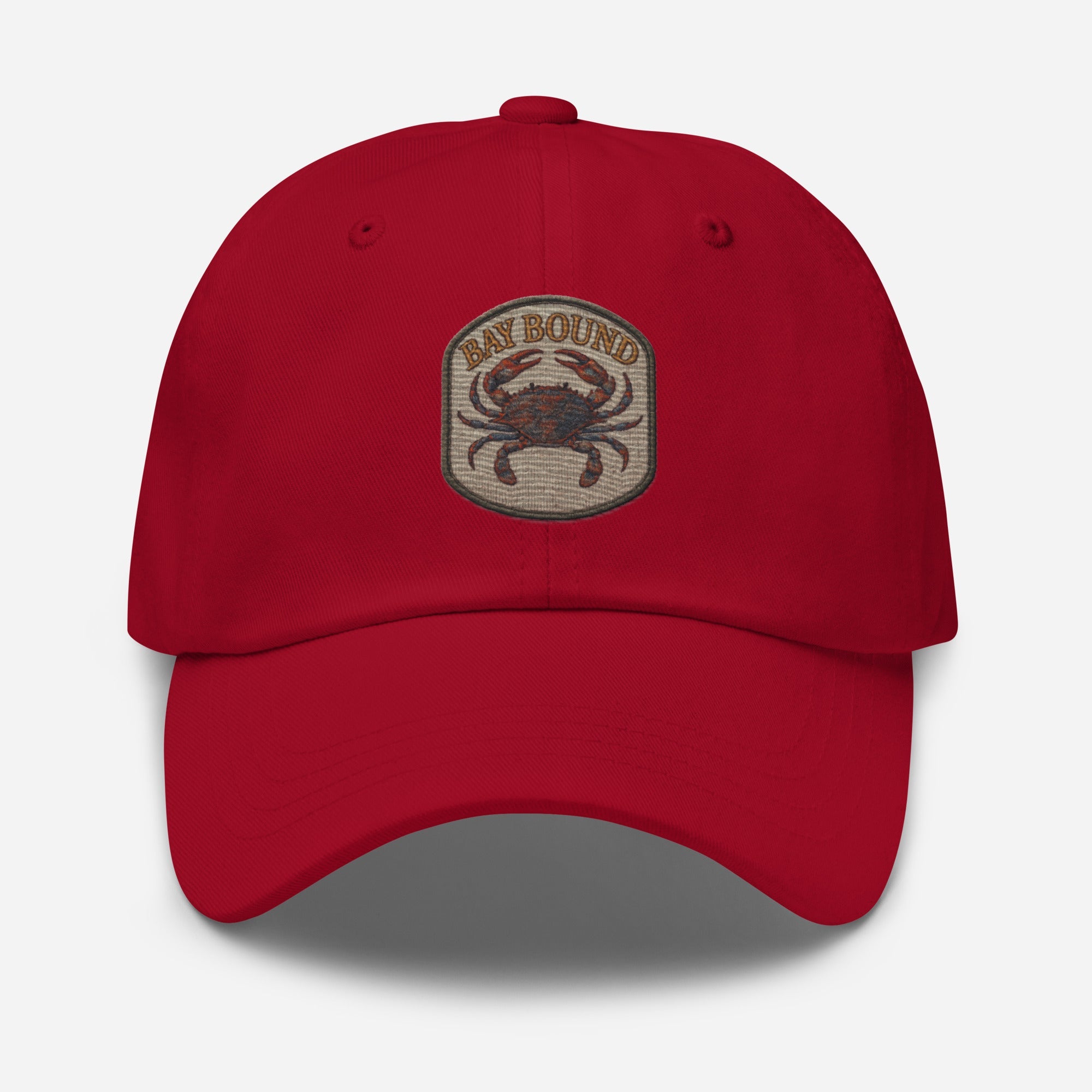 Bay Bound Crabbing Hat Embroidered Fishing Dad Hat Coastal Outdoors Cap - Triniskies