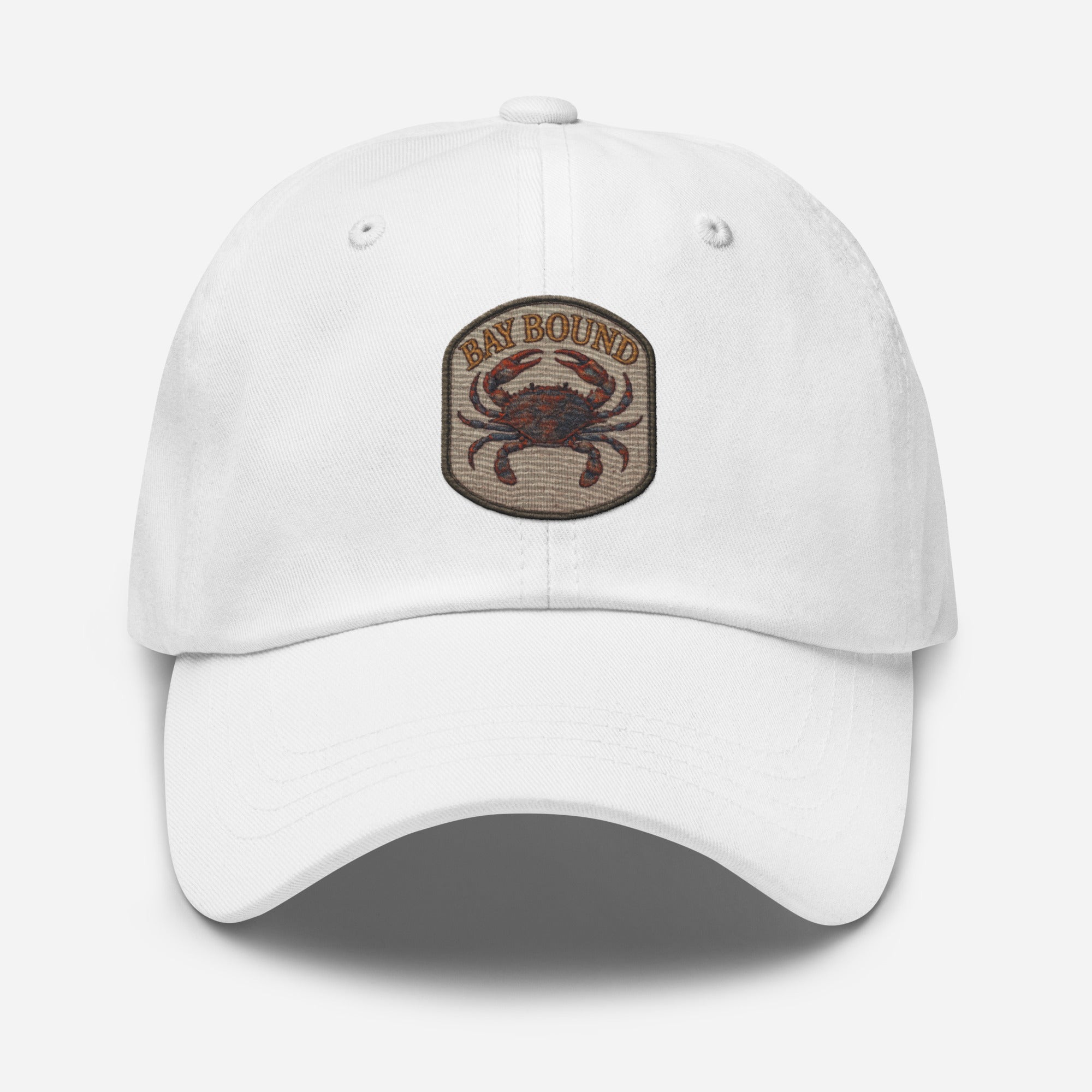 Bay Bound Crabbing Hat Embroidered Fishing Dad Hat Coastal Outdoors Cap - Triniskies