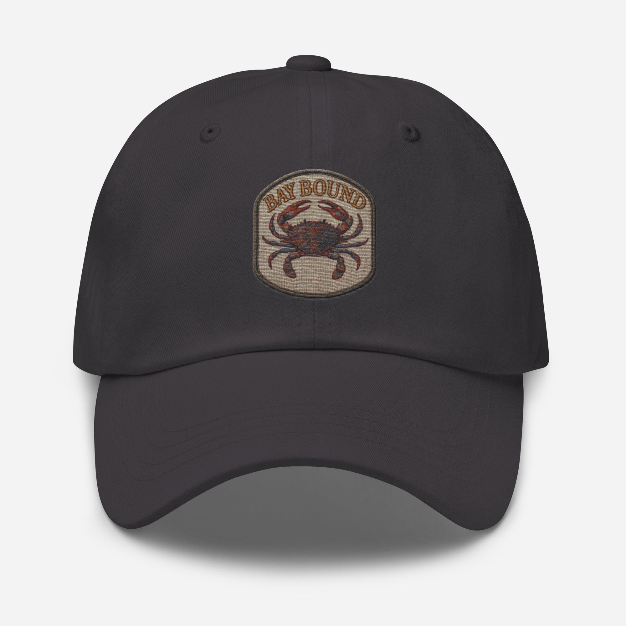 Bay Bound Crabbing Hat Embroidered Fishing Dad Hat Coastal Outdoors Cap - Triniskies