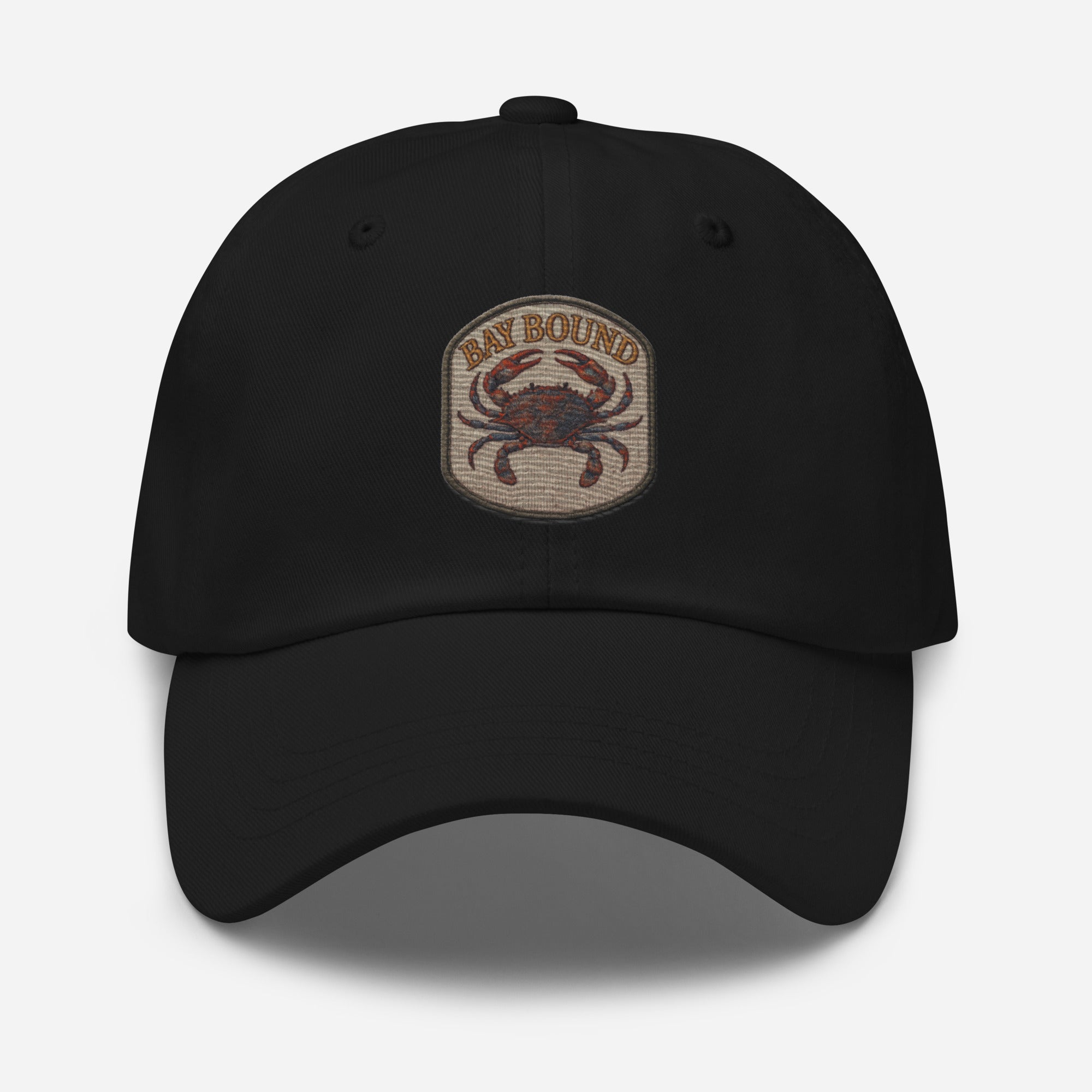 Bay Bound Crabbing Hat Embroidered Fishing Dad Hat Coastal Outdoors Cap - Triniskies
