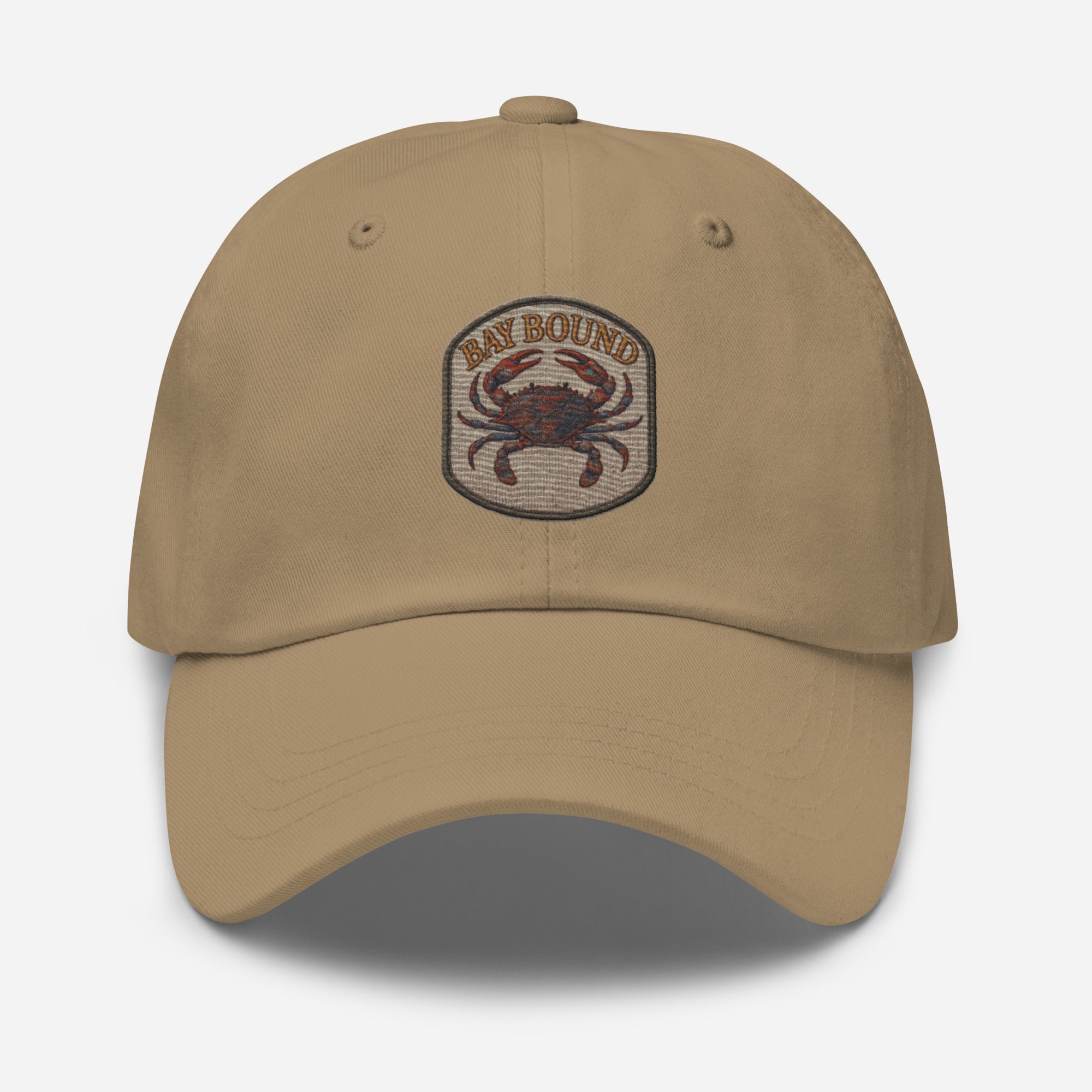Bay Bound Crabbing Hat Embroidered Fishing Dad Hat Coastal Outdoors Cap - Triniskies