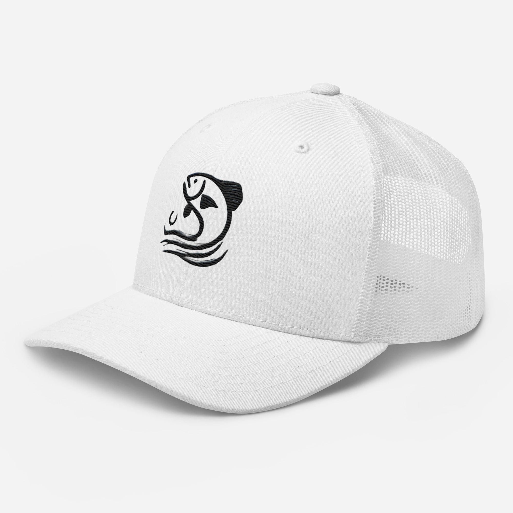 Cast Away Embroidered Minimalist Fishing Trucker Hat Stylish Casual Everyday Hat Fishing Gift Fish Graphic - Triniskies