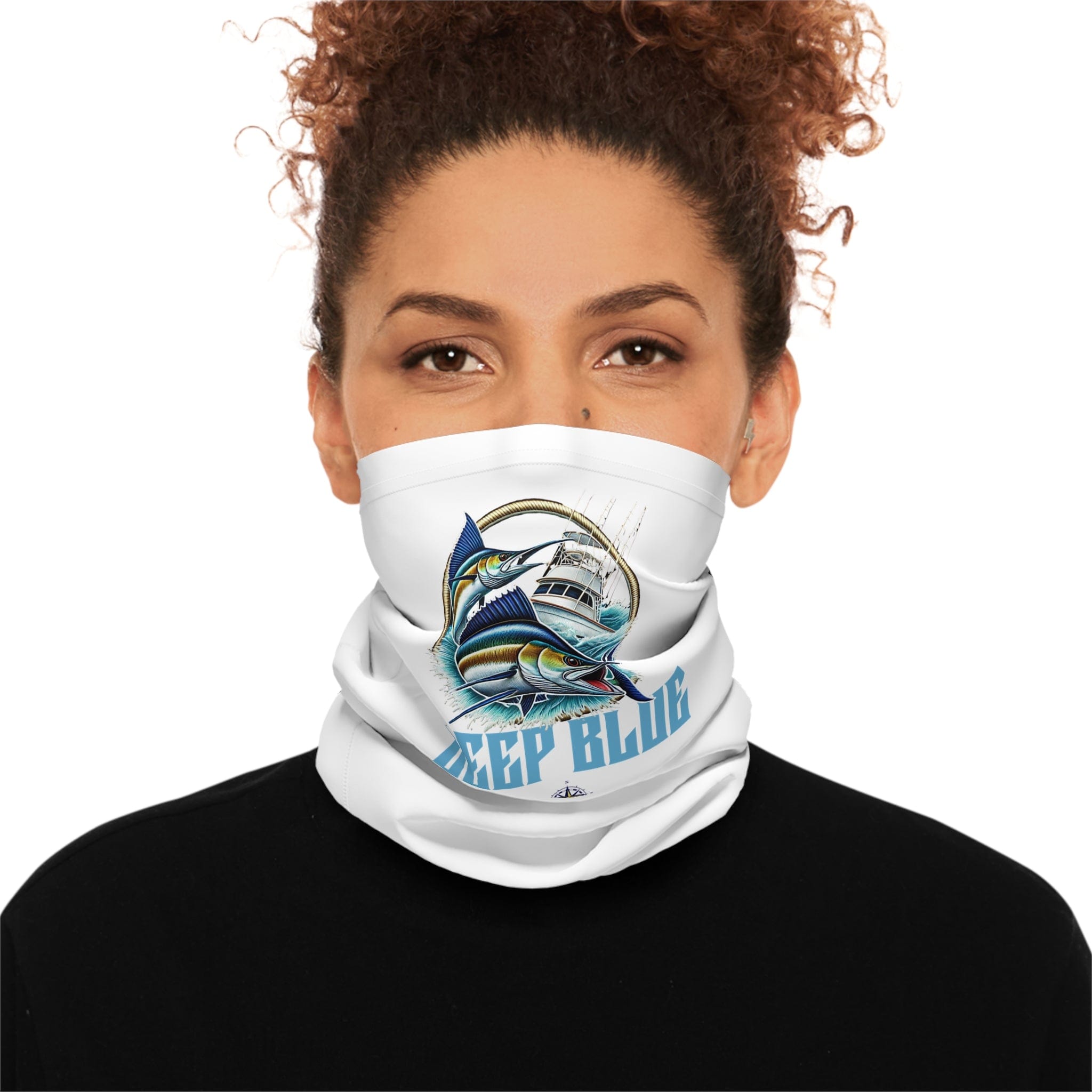 Deep Blue Offshore Fishing Lightweight Gaiter, Moisture - Wicking Neck Protection - Triniskies