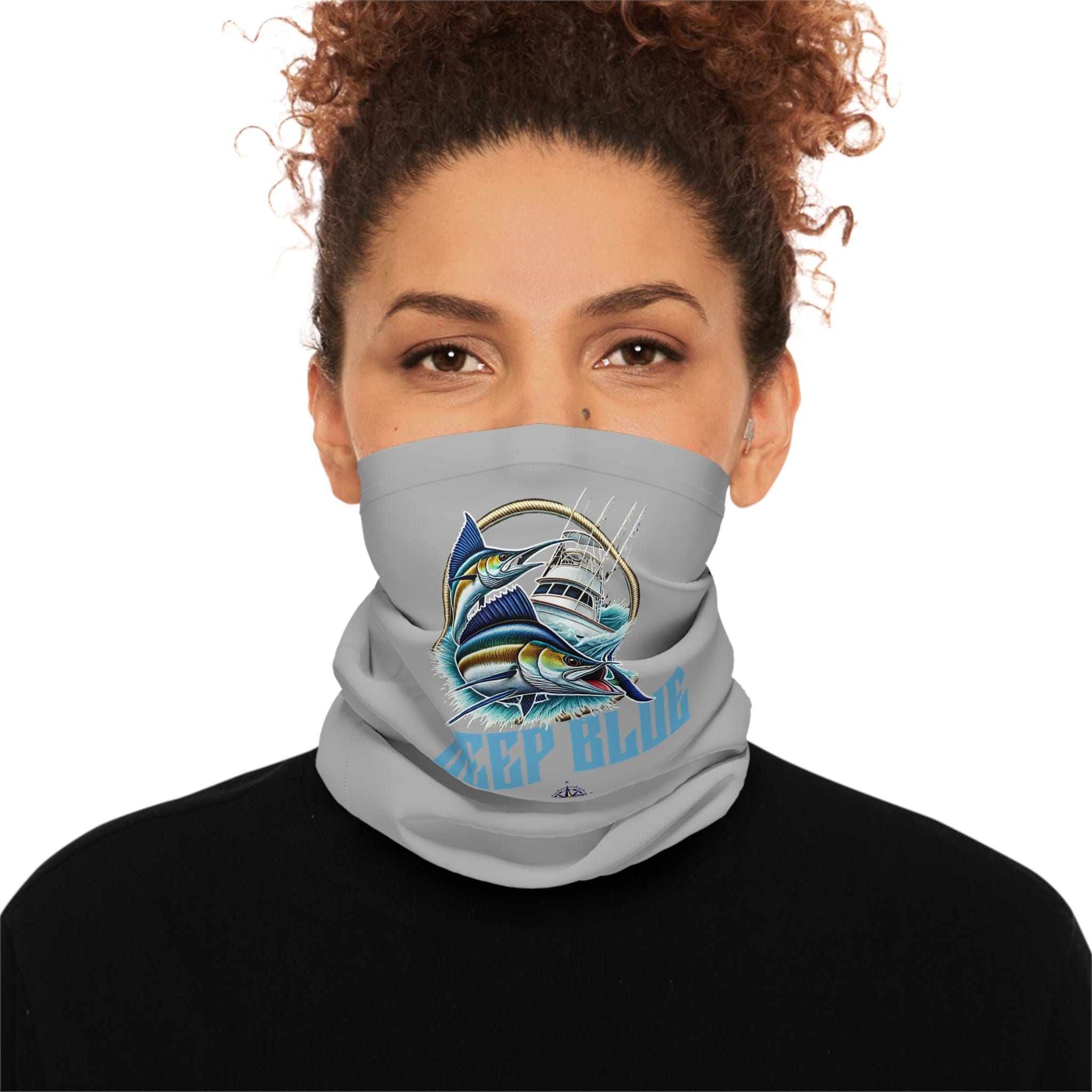 Deep Blue Offshore Fishing Lightweight Gaiter, Moisture - Wicking Neck Protection (GREY) - Triniskies