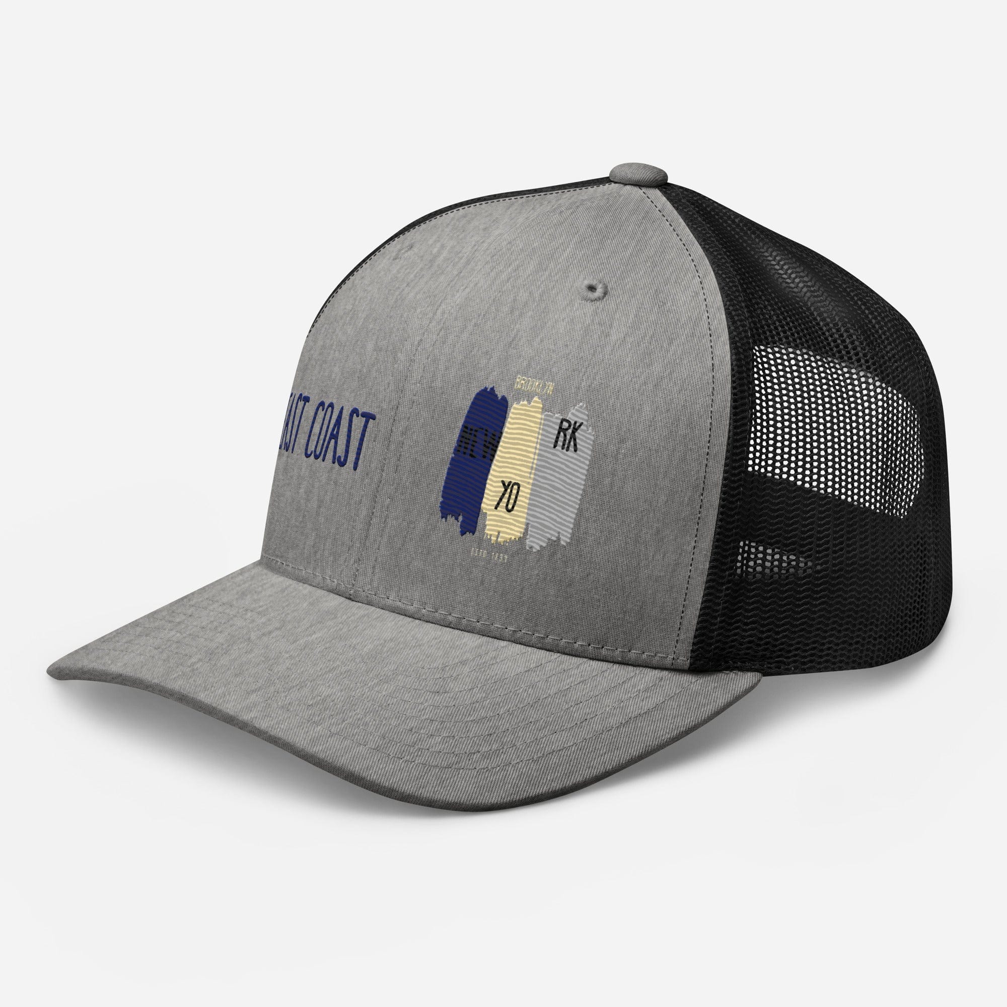 East Coast Brooklyn Embroidered Snapback Trucker Cap, Adjustable Mesh Back Hat - Triniskies