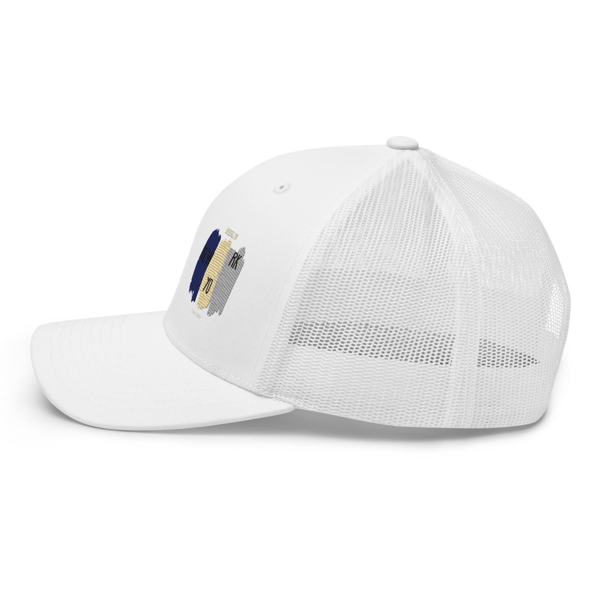 East Coast Brooklyn Embroidered Snapback Trucker Cap, Adjustable Mesh Back Hat - Triniskies