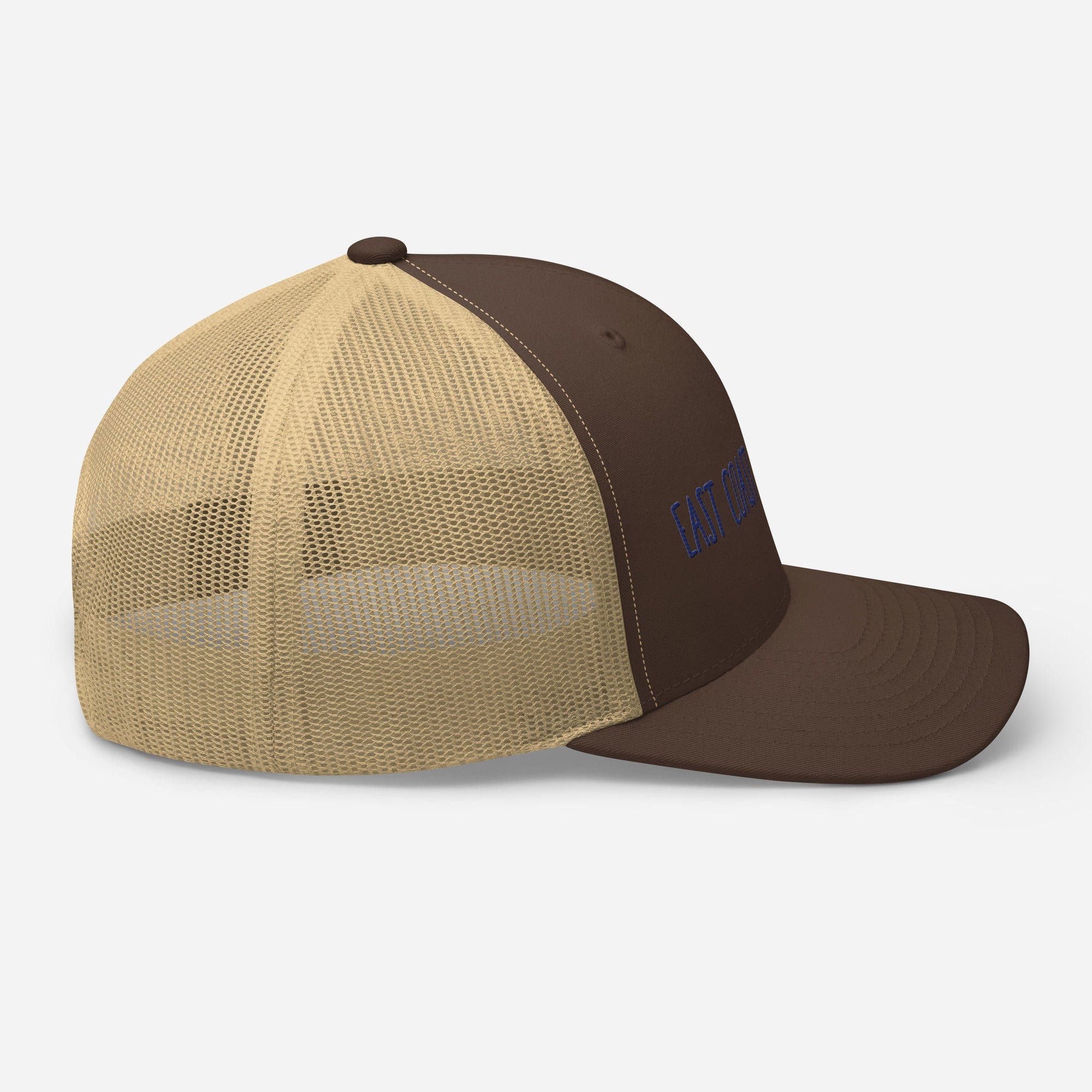 East Coast Brooklyn Embroidered Snapback Trucker Cap, Adjustable Mesh Back Hat - Triniskies