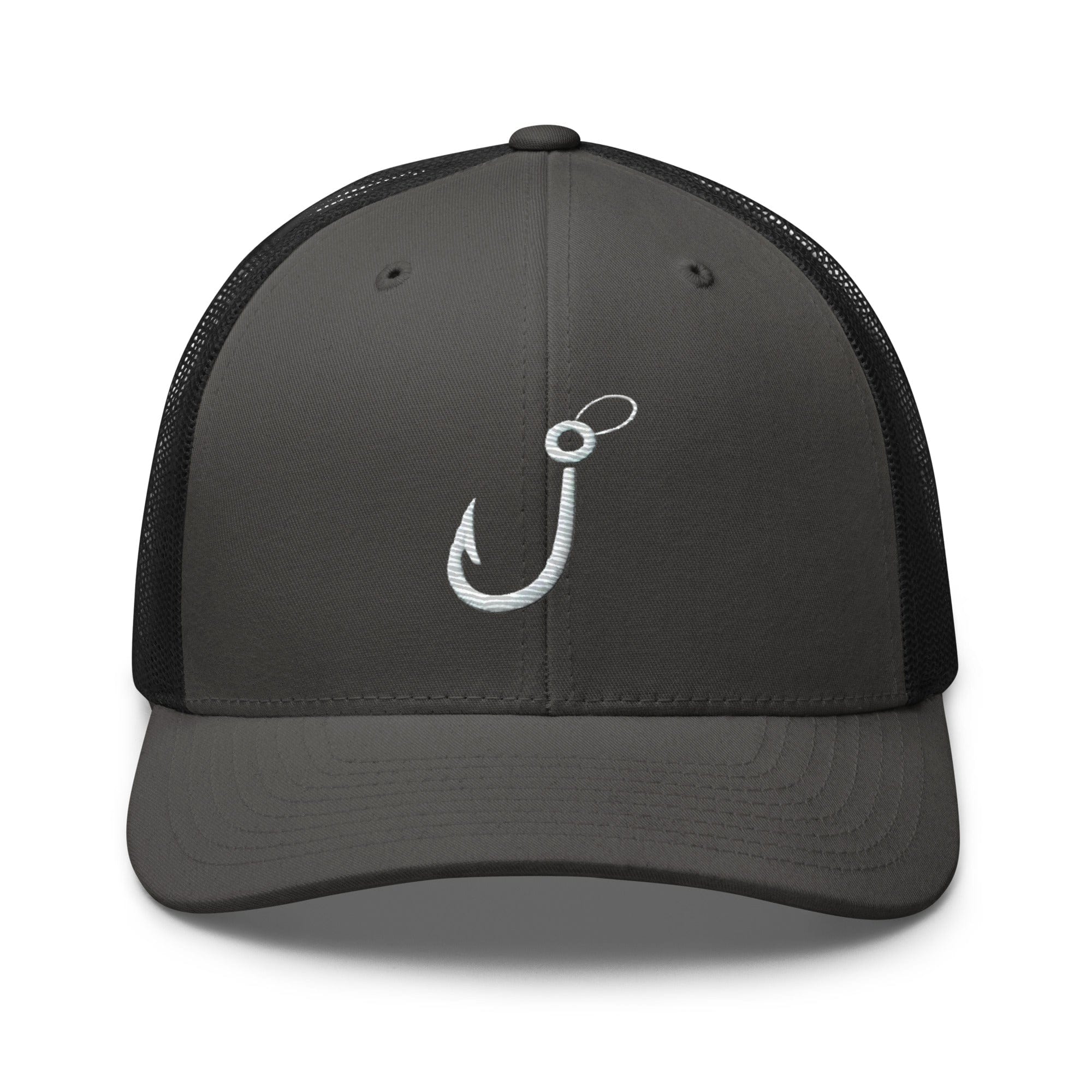 Embroidered Fishing Hook Grab Your Gear and Cast Away Trucker Cap Fishing Hat Fishing Gift - Triniskies