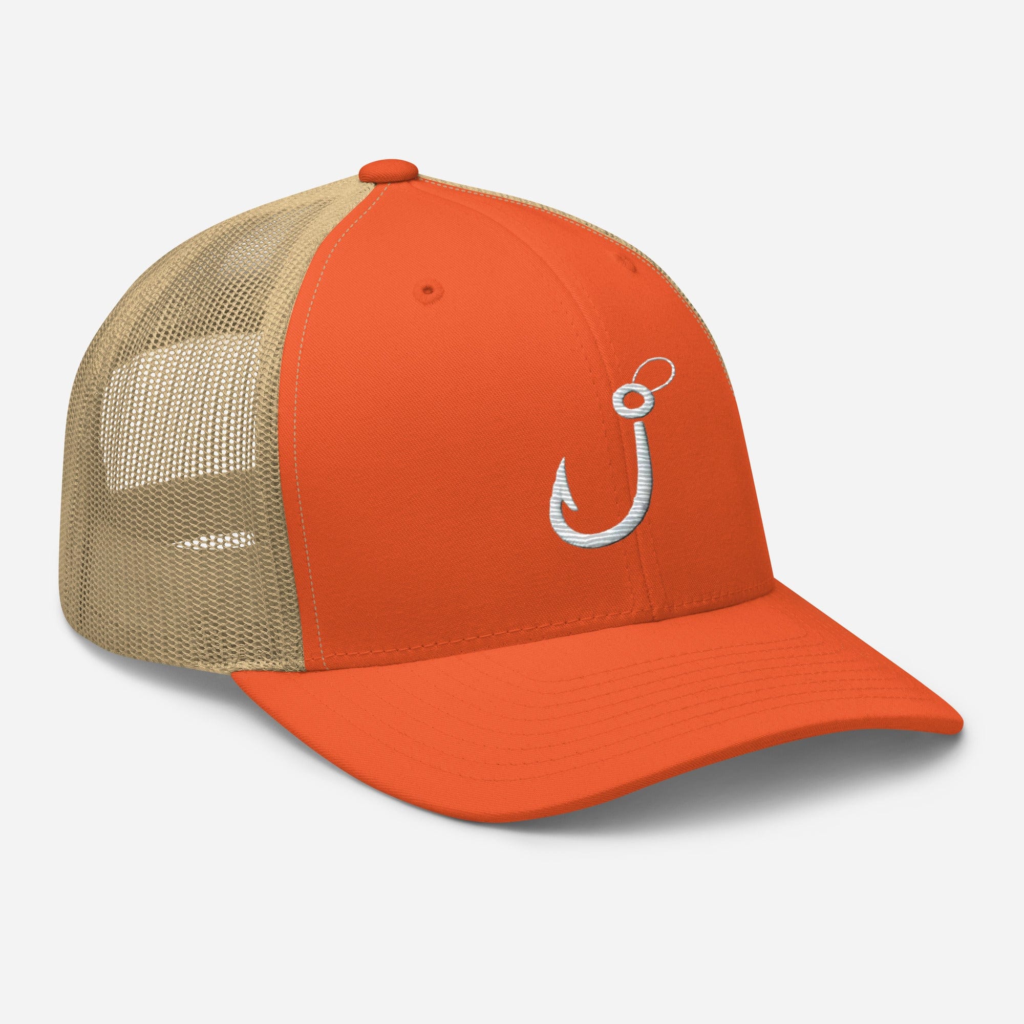 Embroidered Fishing Hook Grab Your Gear and Cast Away Trucker Cap Fishing Hat Fishing Gift - Triniskies