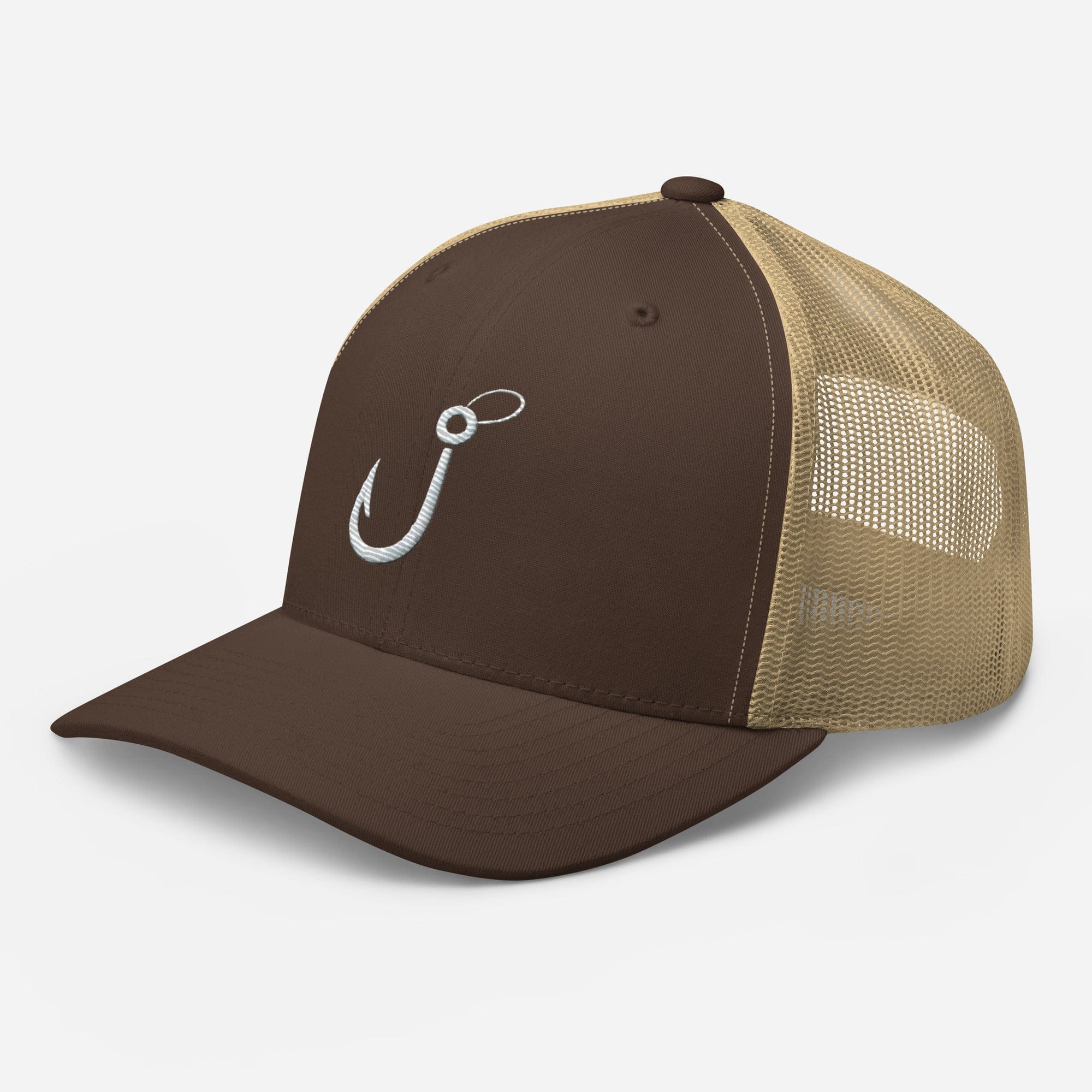 Embroidered Fishing Hook Grab Your Gear and Cast Away Trucker Cap Fishing Hat Fishing Gift - Triniskies