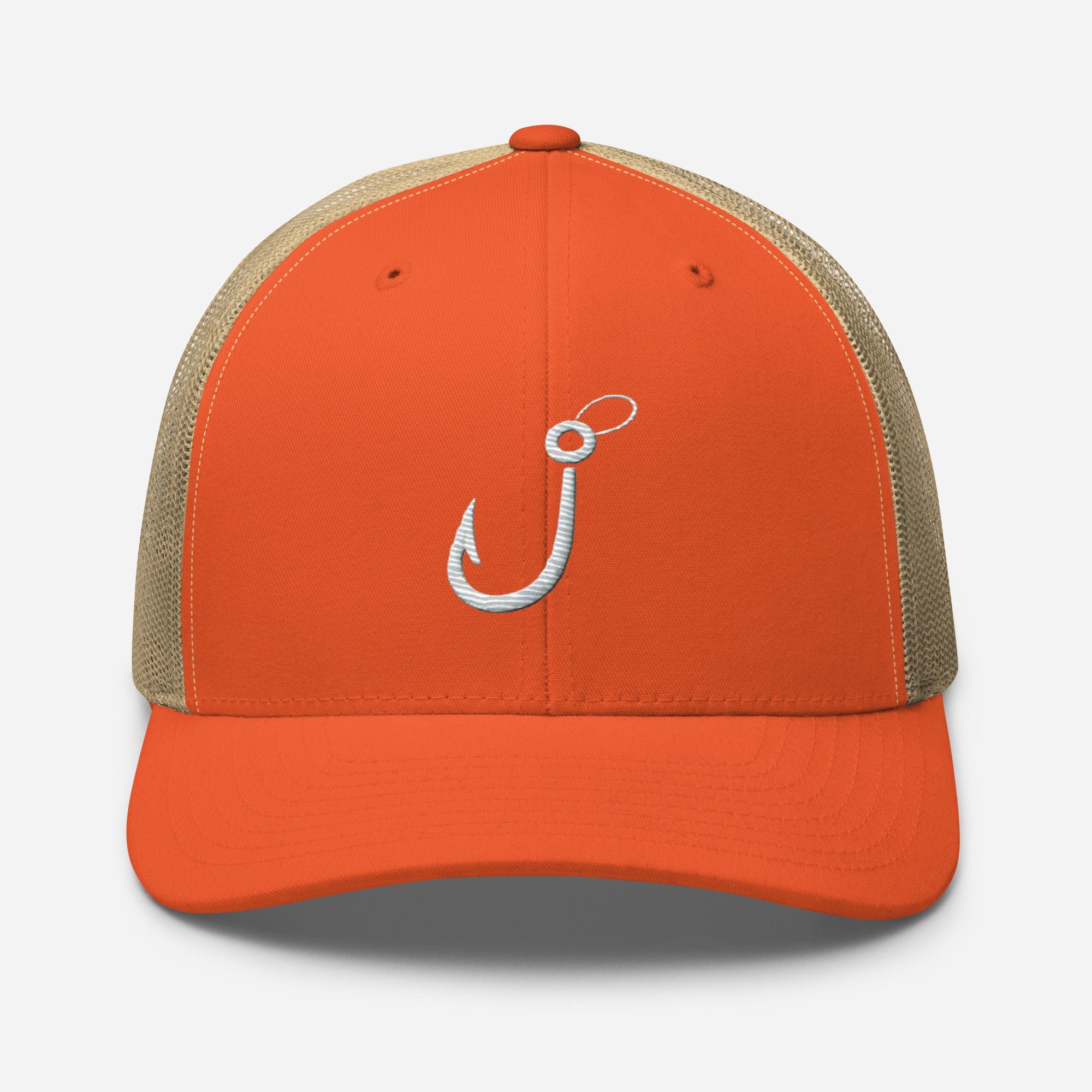 Embroidered Fishing Hook Grab Your Gear and Cast Away Trucker Cap Fishing Hat Fishing Gift - Triniskies