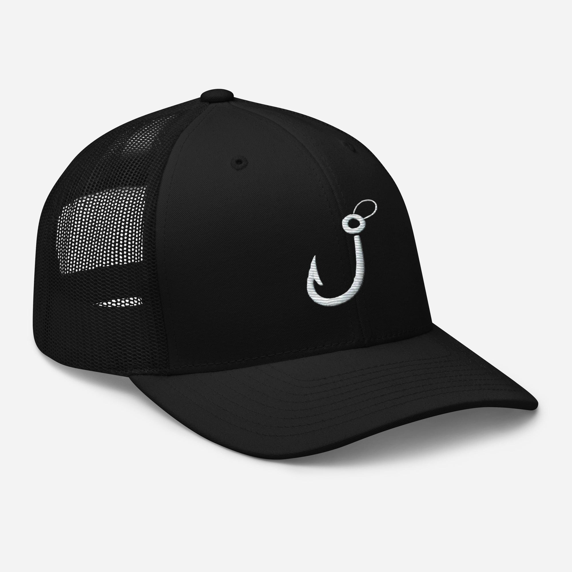 Embroidered Fishing Hook Grab Your Gear and Cast Away Trucker Cap Fishing Hat Fishing Gift - Triniskies