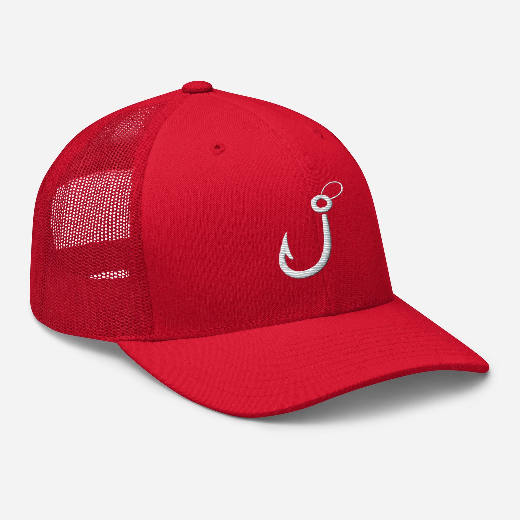 Embroidered Fishing Hook Grab Your Gear and Cast Away Trucker Cap Fishing Hat Fishing Gift - Triniskies
