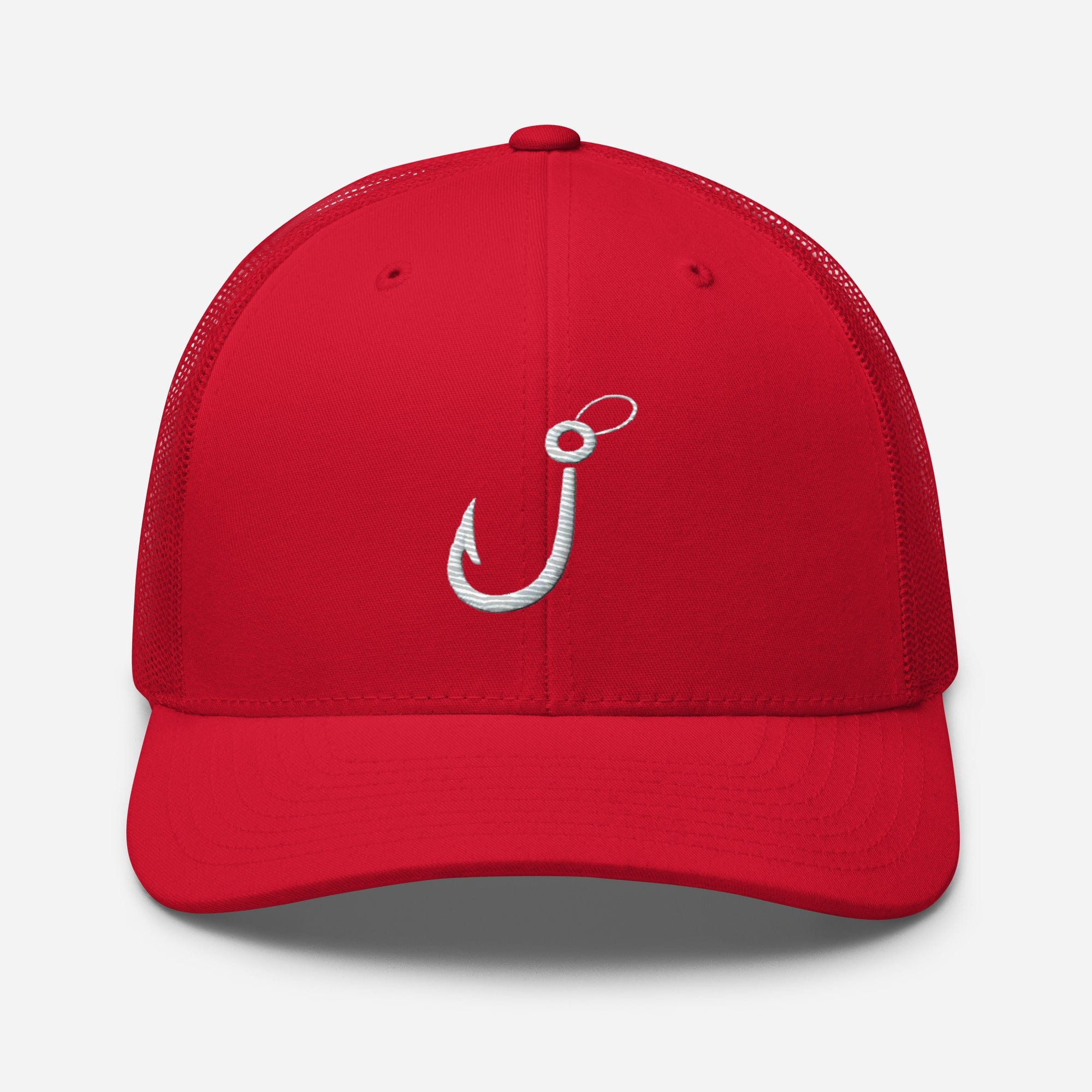 Embroidered Fishing Hook Grab Your Gear and Cast Away Trucker Cap Fishing Hat Fishing Gift - Triniskies