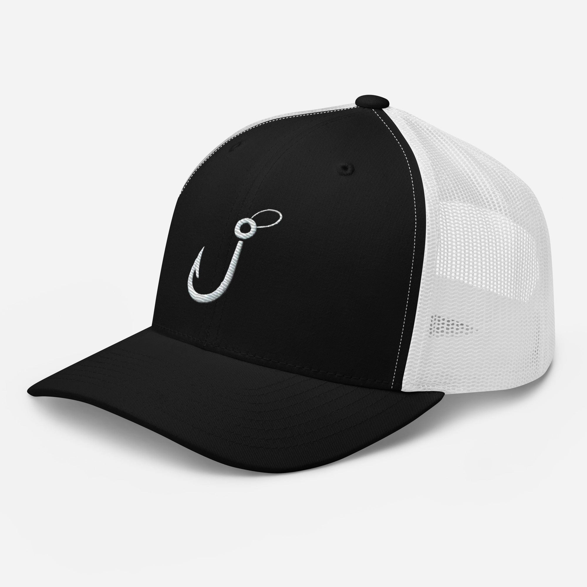 Embroidered Fishing Hook Grab Your Gear and Cast Away Trucker Cap Fishing Hat Fishing Gift - Triniskies