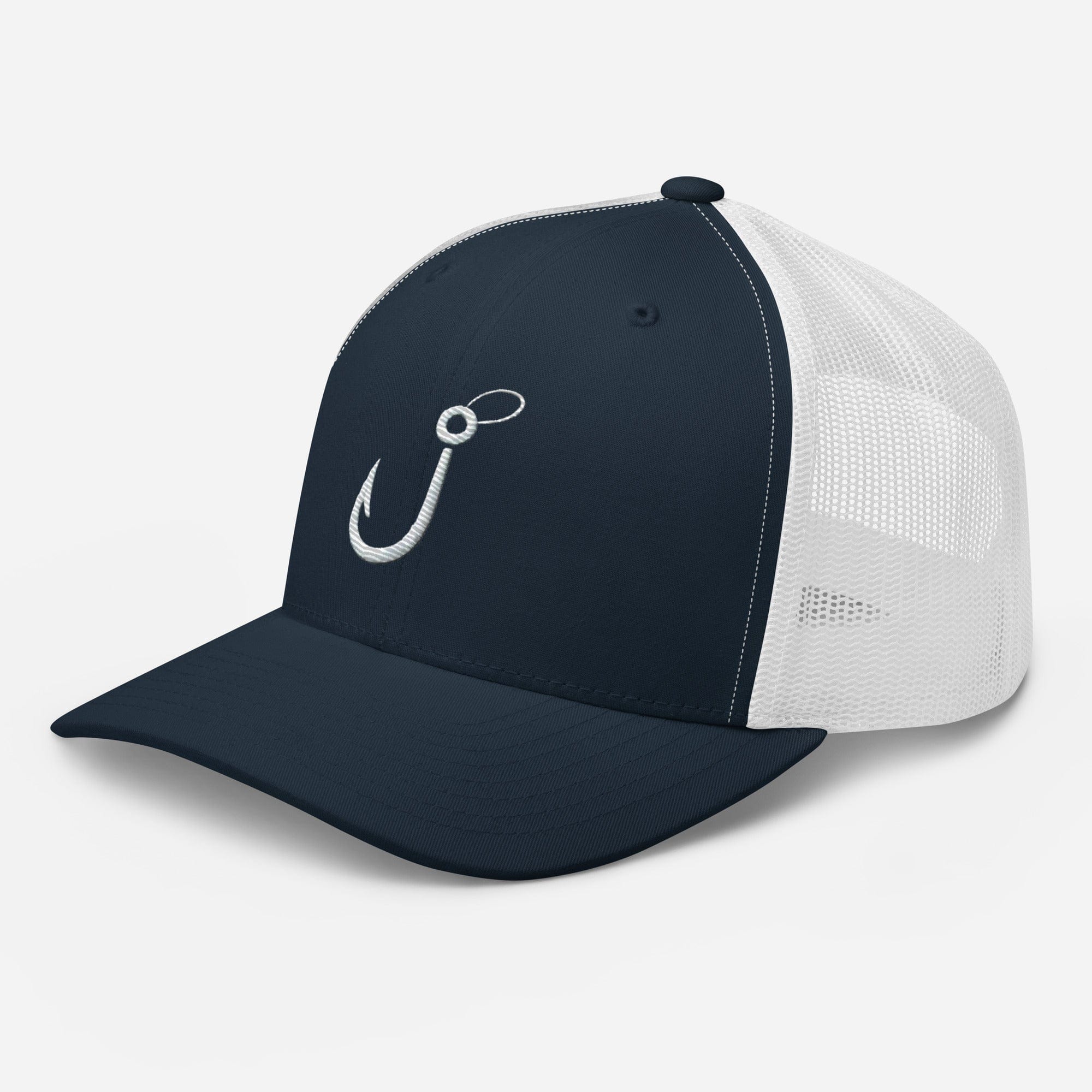 Embroidered Fishing Hook Grab Your Gear and Cast Away Trucker Cap Fishing Hat Fishing Gift - Triniskies