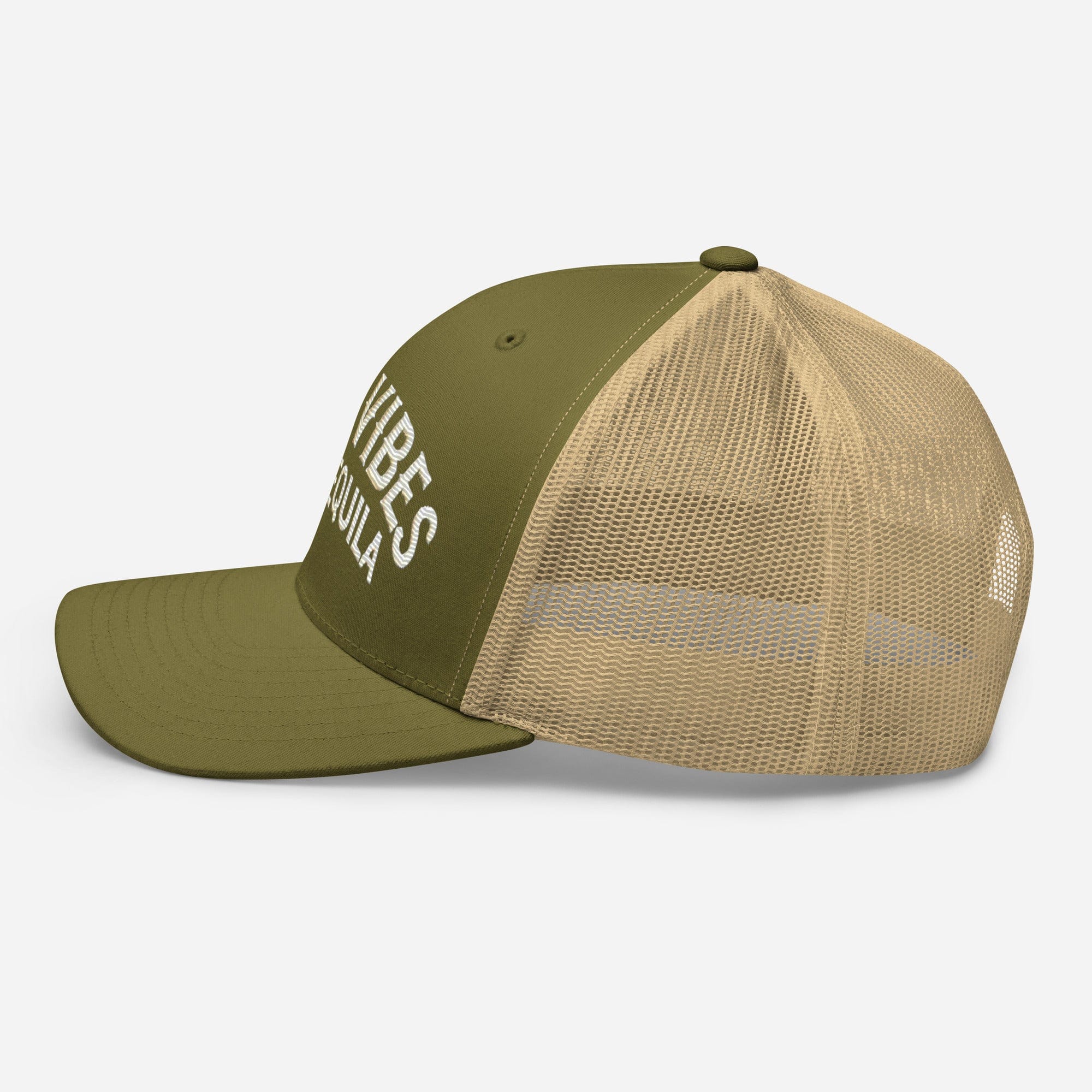 Good Vibes and Tequila Embroidered Trucker Cap: Classic Mesh Back, Adjustable Fit Great Gift - Triniskies